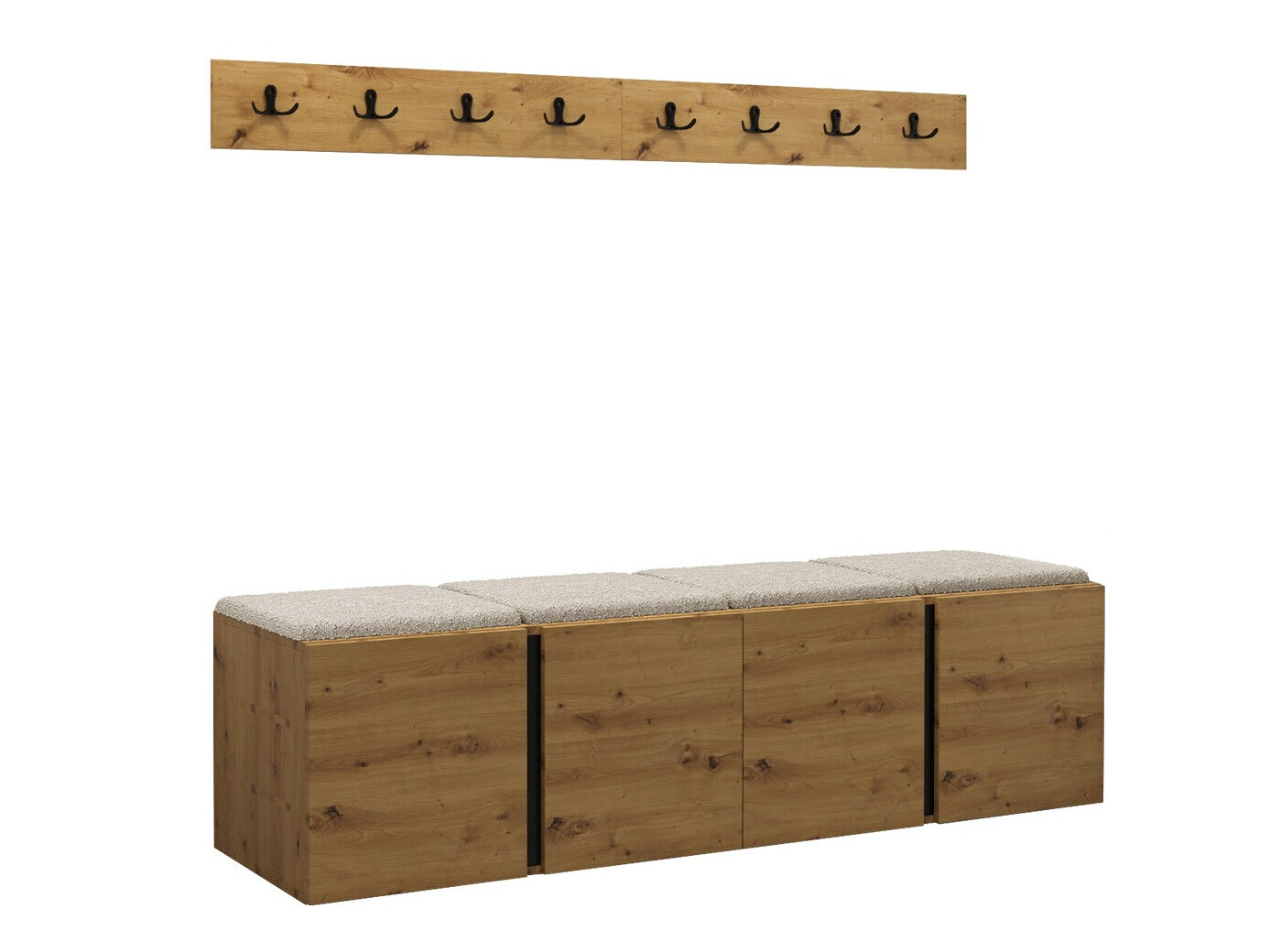 Prieškambario komplektas Pinis VII (Artisan ąžuolas)