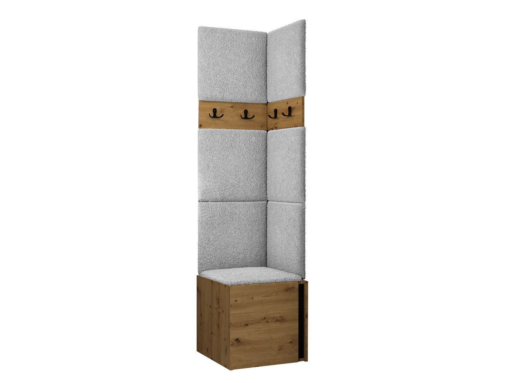 Prieškambario komplektas Pinis XXI (Artisan ąžuolas + Juoda)
