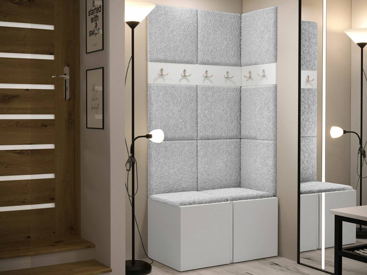 Prieškambario komplektas Hartford 264 (Balta)