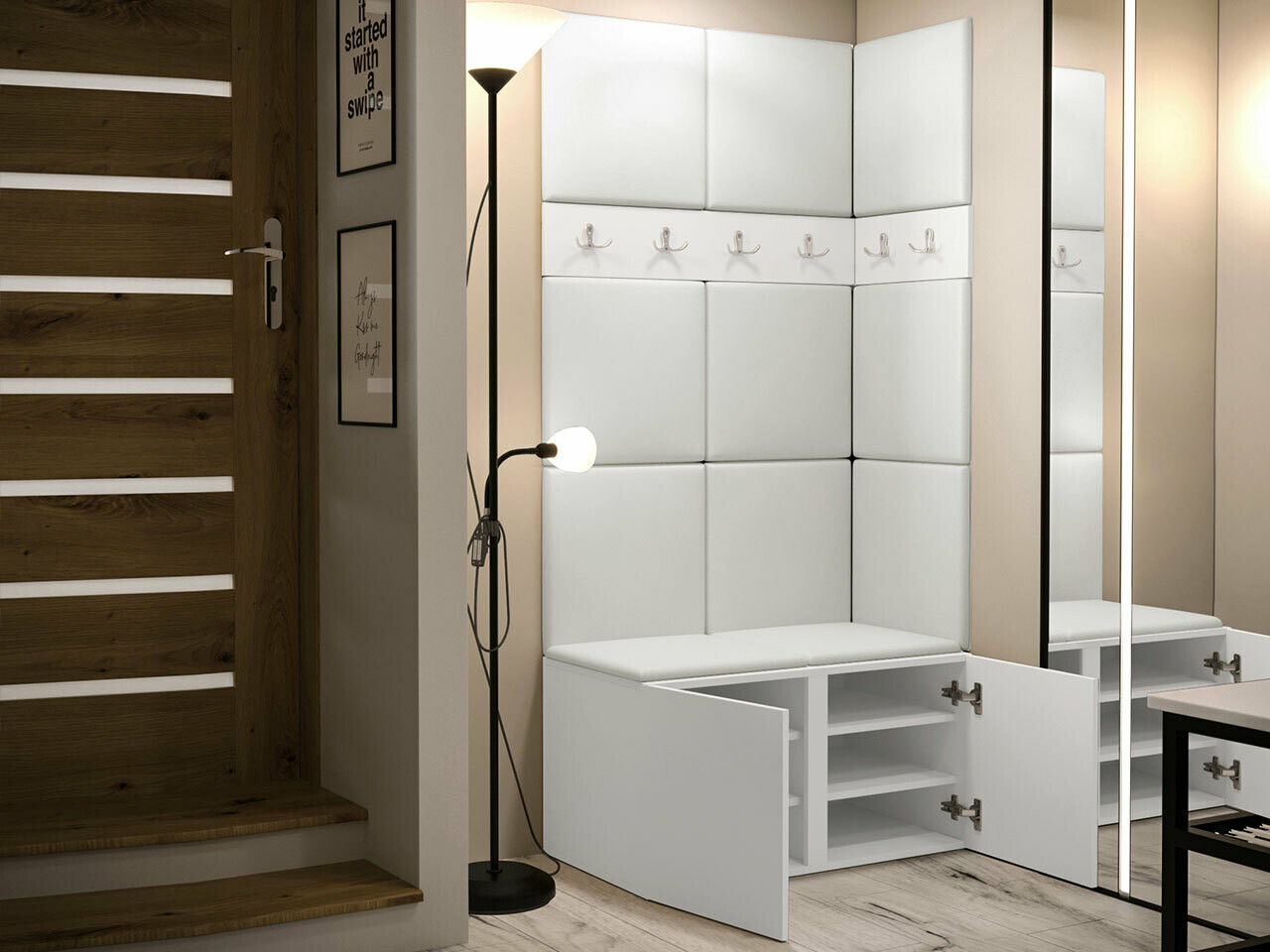 Prieškambario komplektas Hartford 264 (Balta)