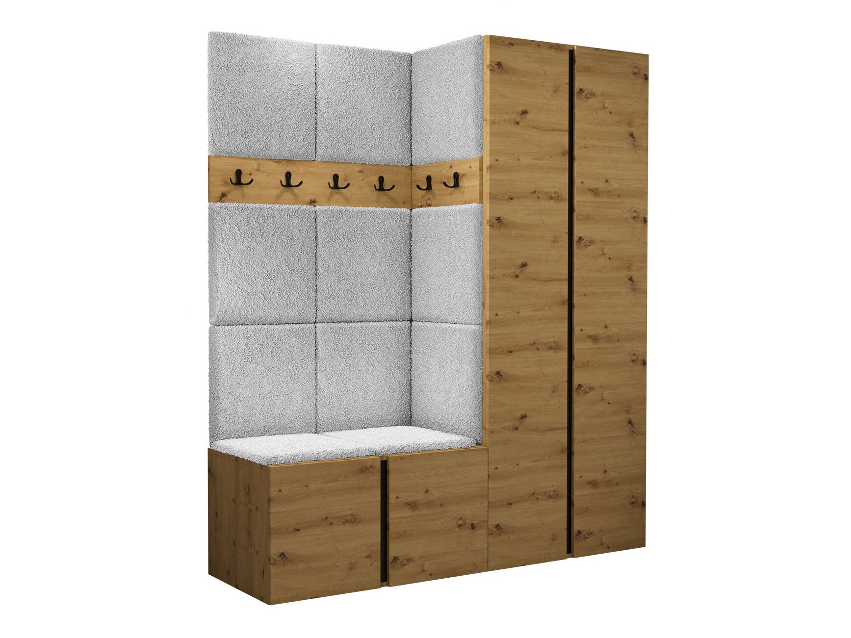 Prieškambario komplektas Pinis III (Artisan ąžuolas)