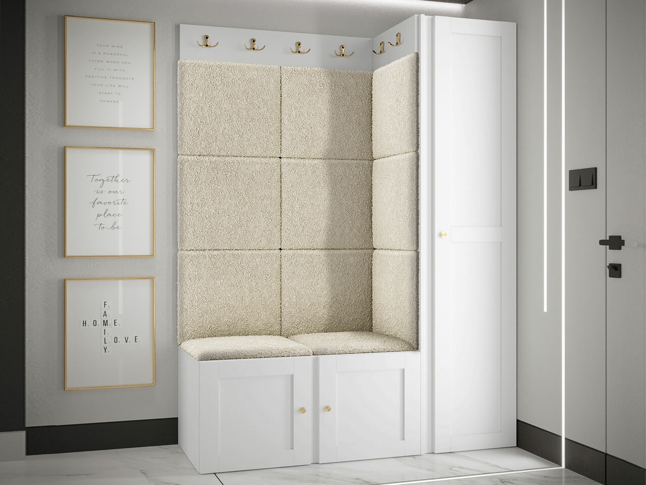 Prieškambario komplektas Hartford 377 (Juoda)