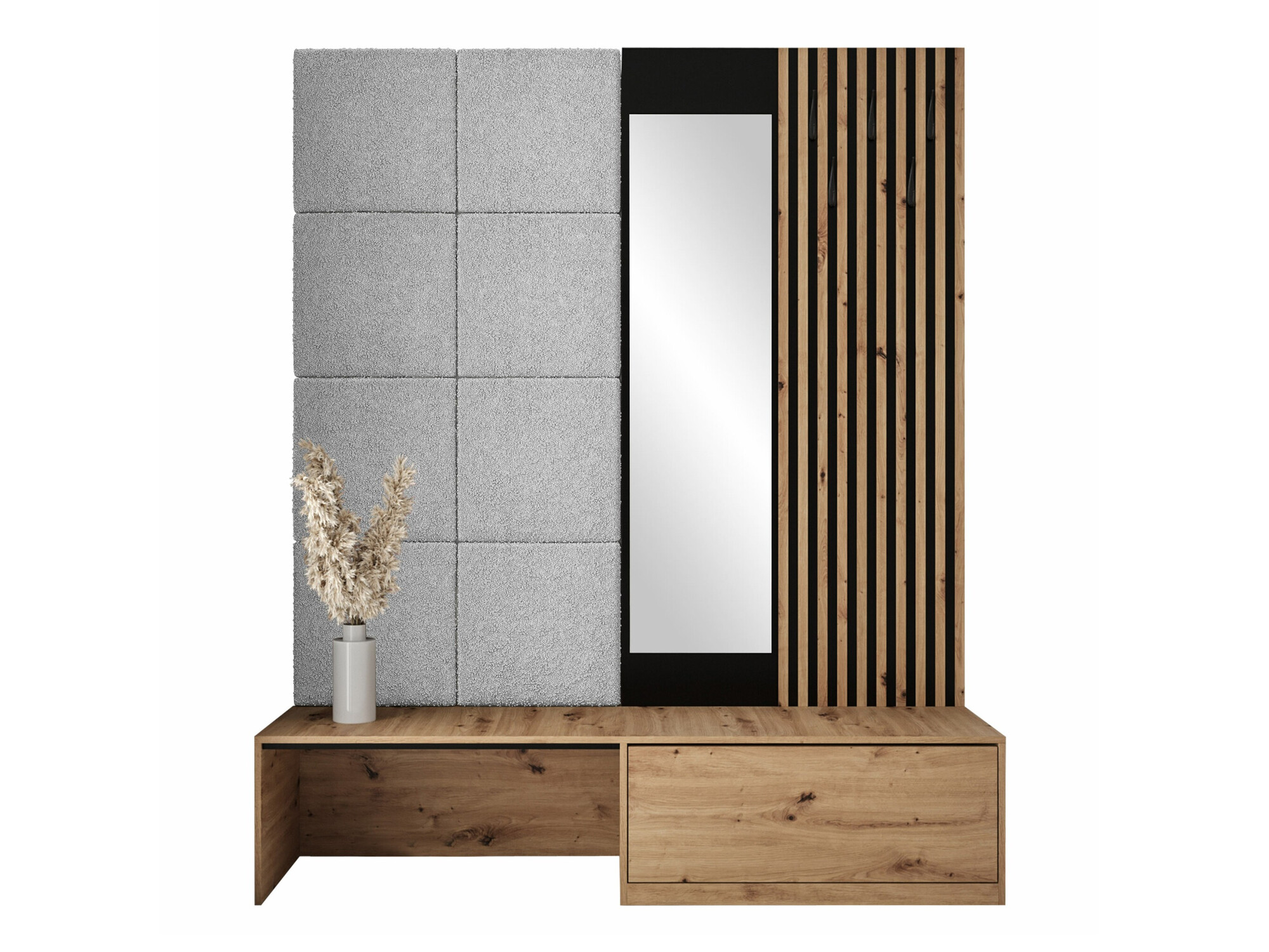 Prieškambario komplektas Fabor (Artisan ąžuolas + Abriamo 06)