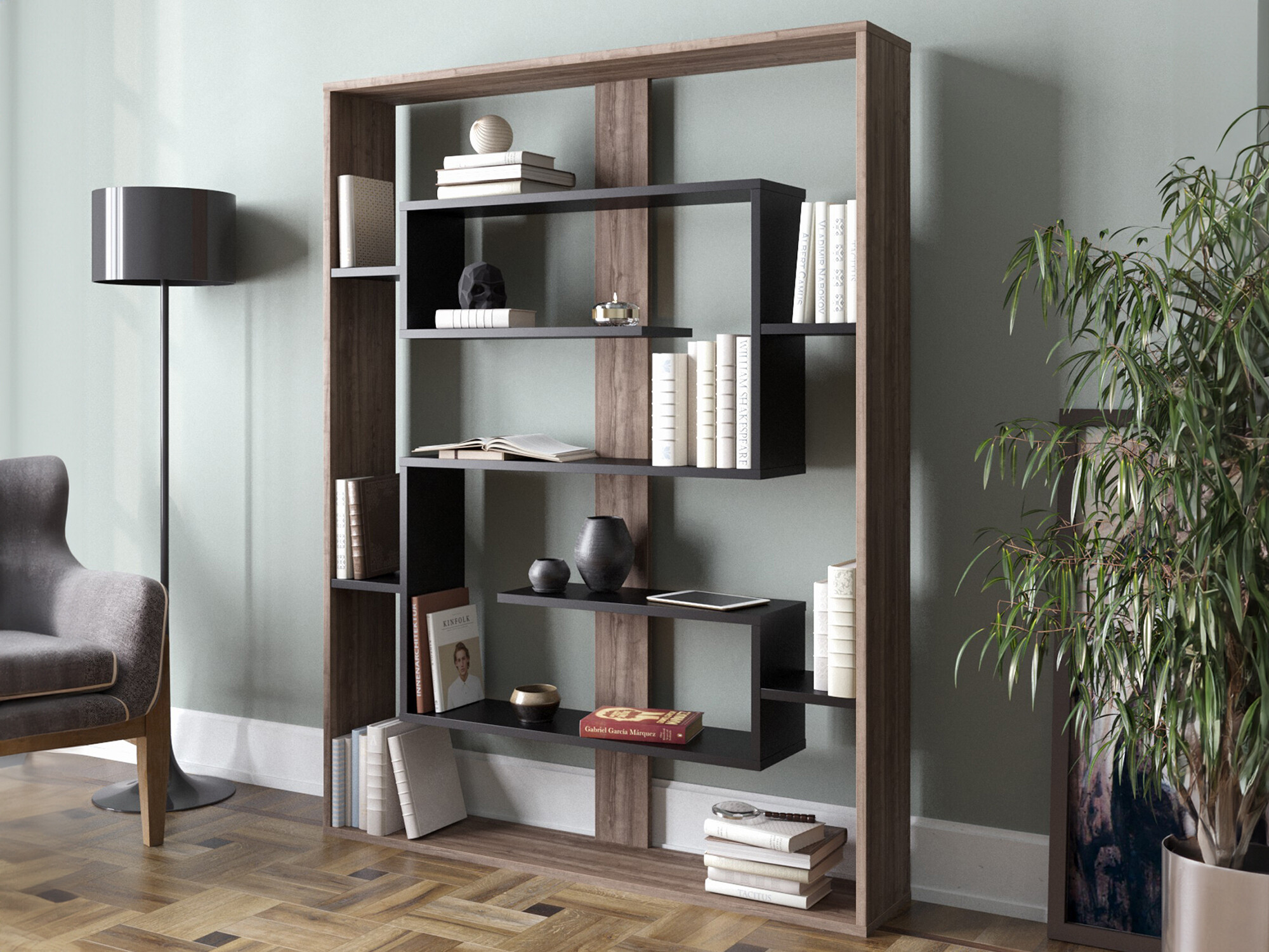 Lentyna Kailua 1076 (Graikinis riešutas + Juoda)