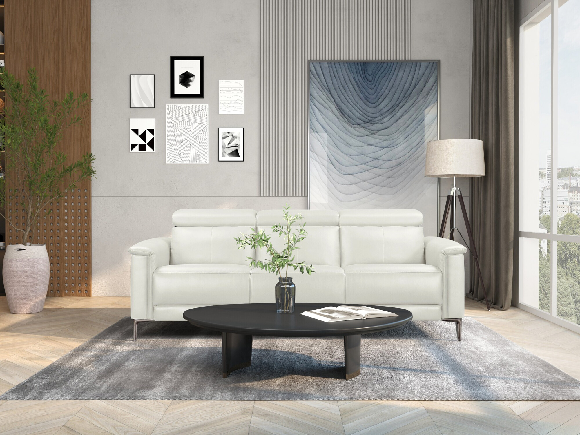 Sofa reglaineris Denton 1498 (Kreminė)