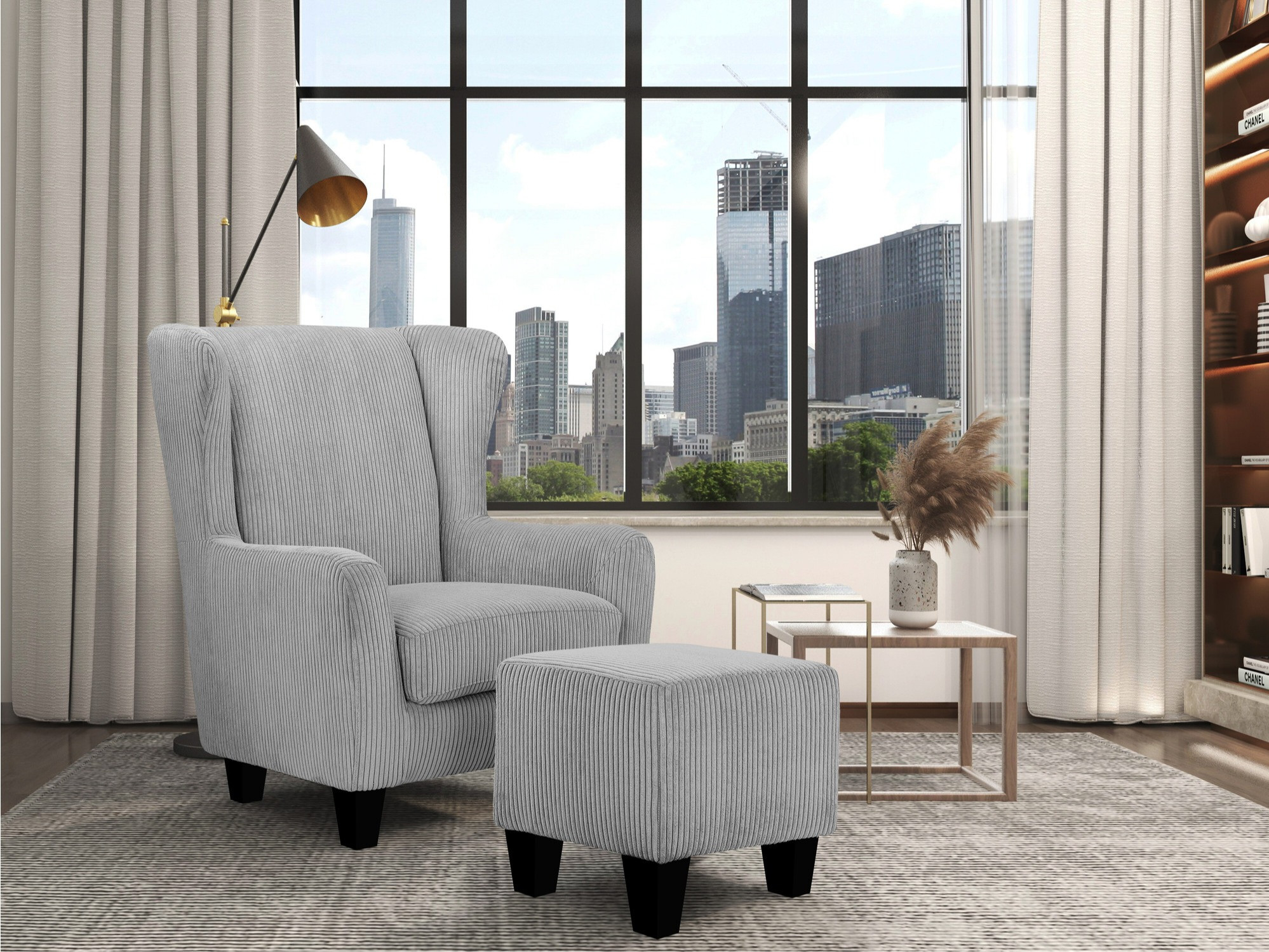 Fotelis Denton 1366 (Pilka)