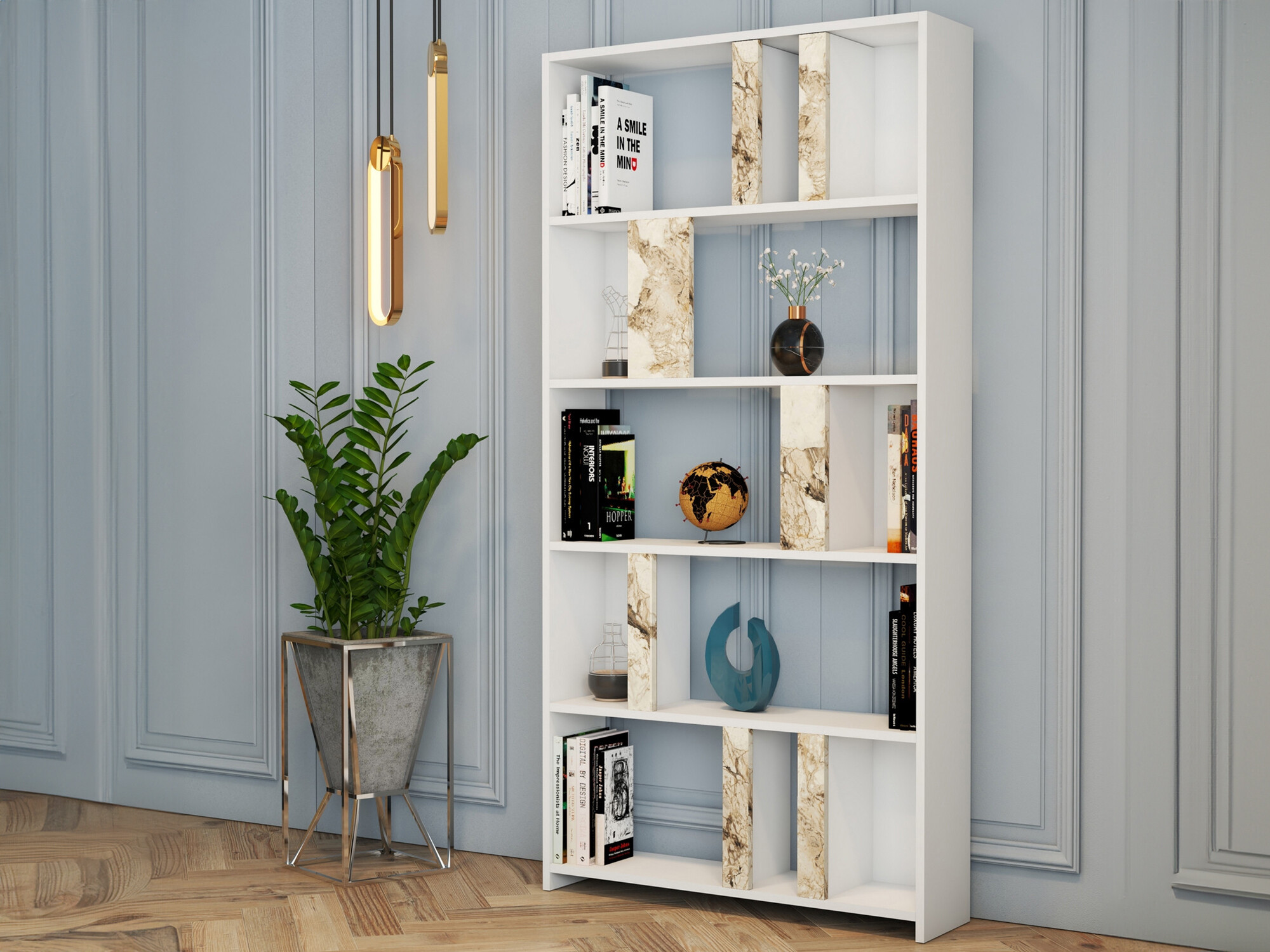 Lentyna Kailua 1069 (Balta + Baltas marmuras)