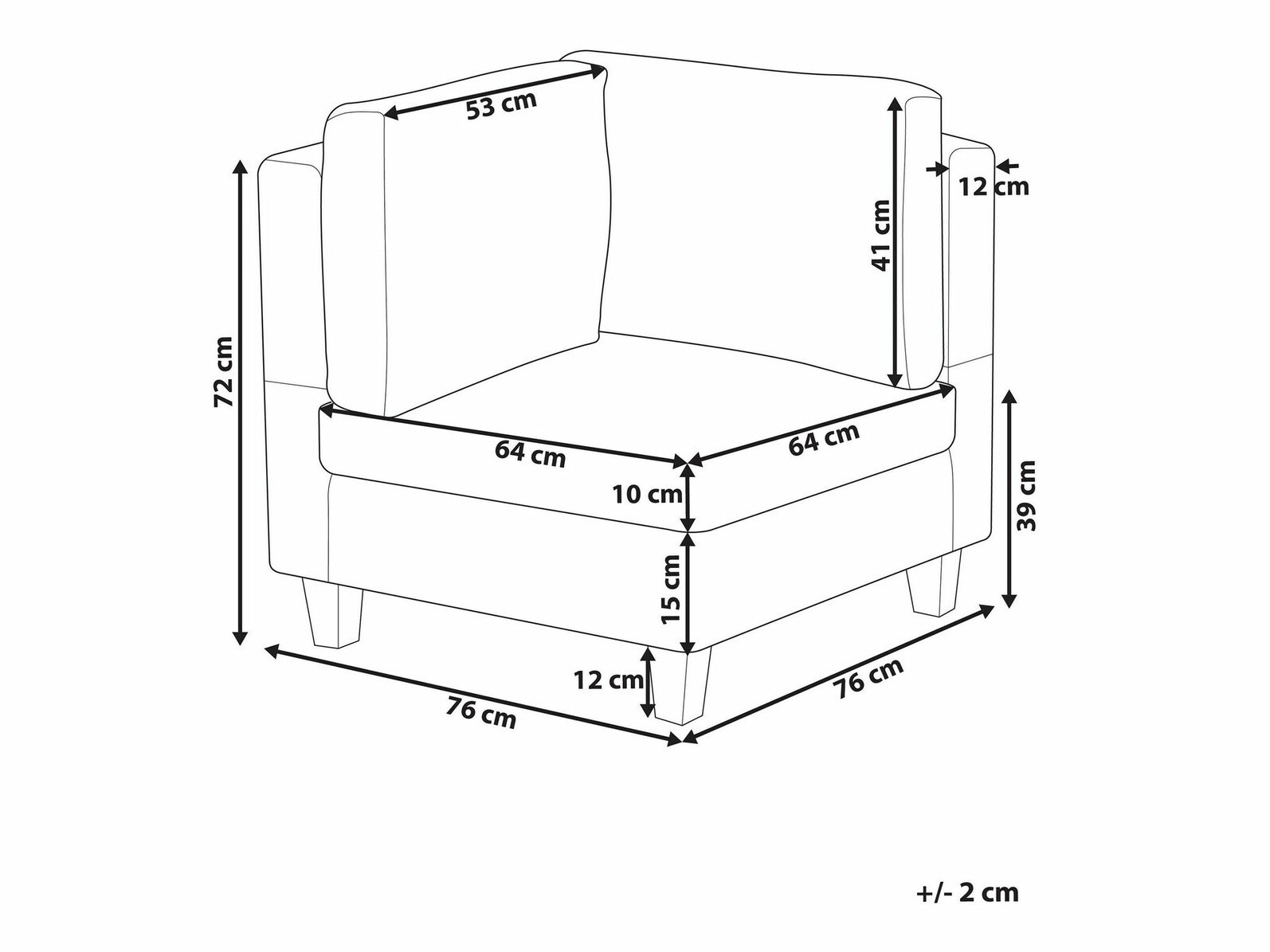 Modulinė sėdimoji dalis Elbmeli 106