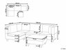 Modulinis minkštas kampas Elbmeli 108 (Juoda)