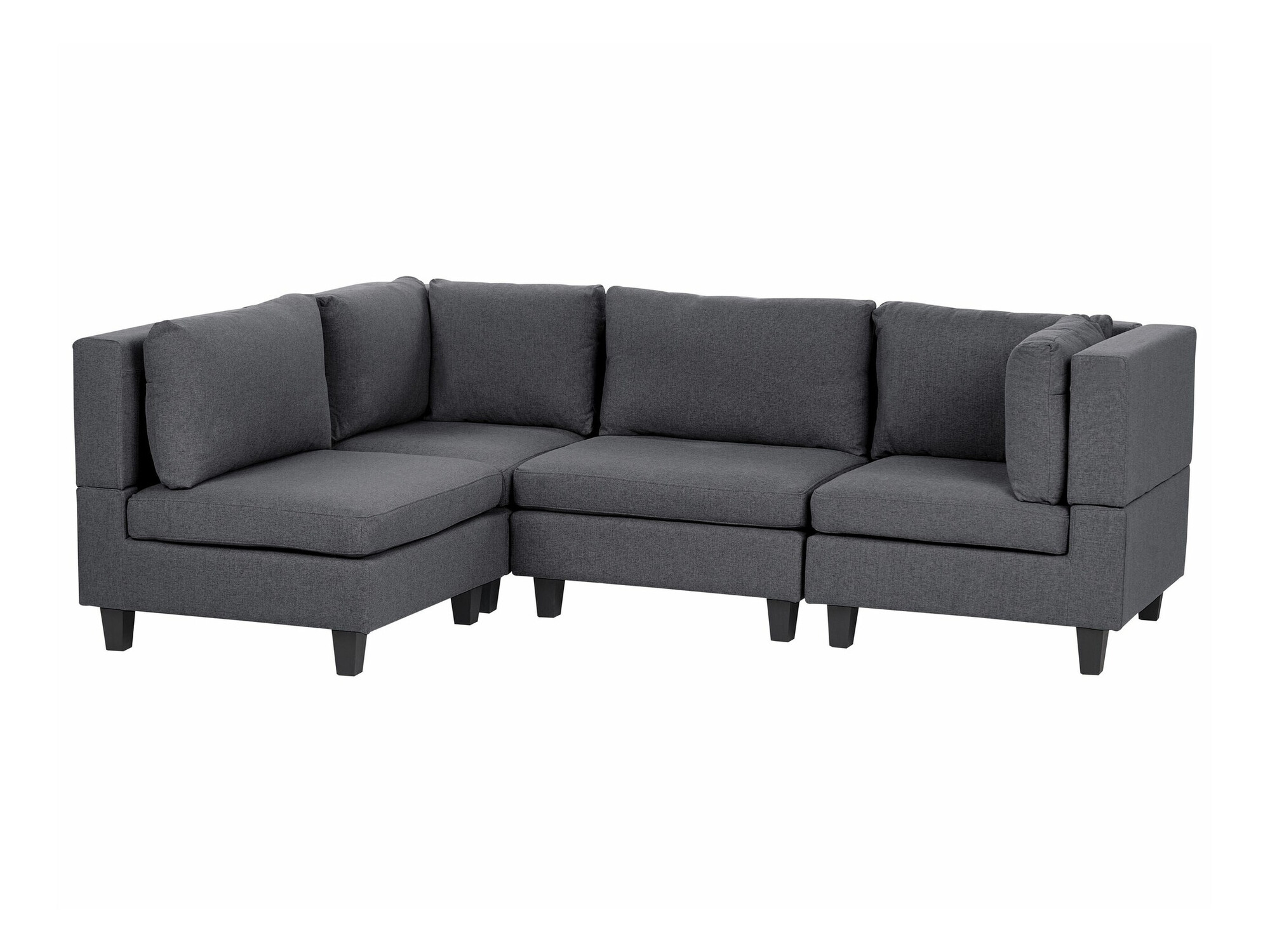 Modulinis minkštas kampas Elbmeli 108 (Tamsi pilka)