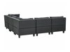 Modulinis minkštas kampas Elbmeli 109 (Juoda)