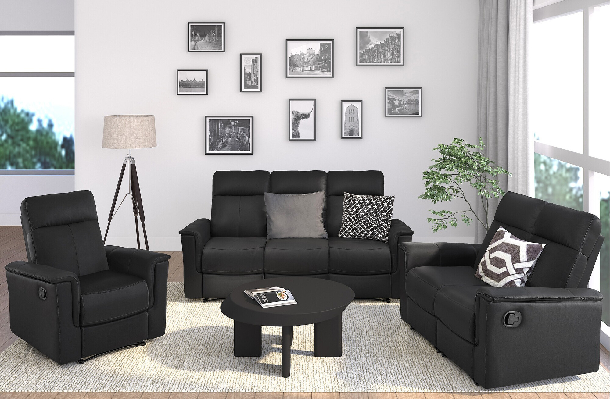 Fotelis reglaineris Fivmelu 100 (Juoda)