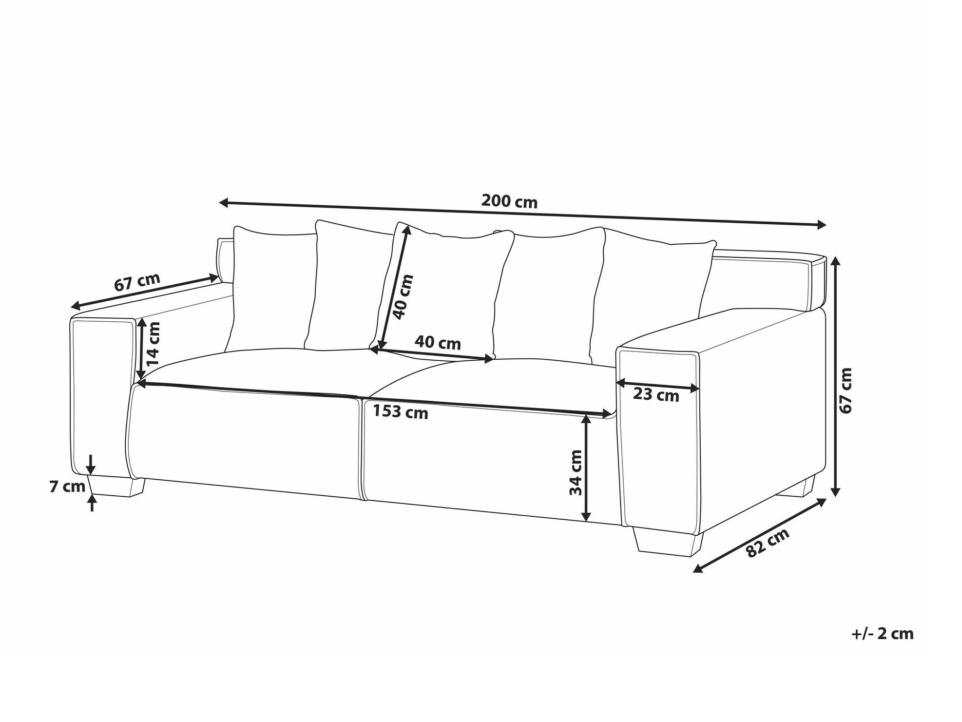 Sofa Berwyn 1570 (Smėlinė)