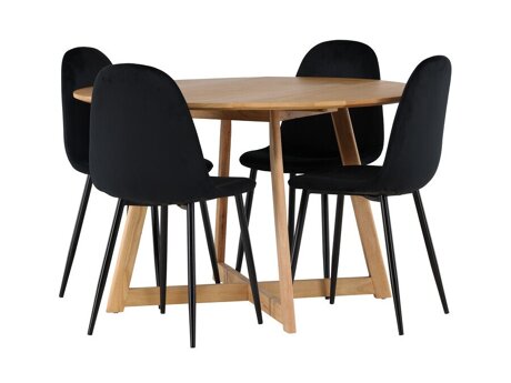 Valgomojo komplektas Dallas 4580 (Juoda)
