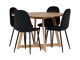 Valgomojo komplektas Dallas 4580 (Juoda)