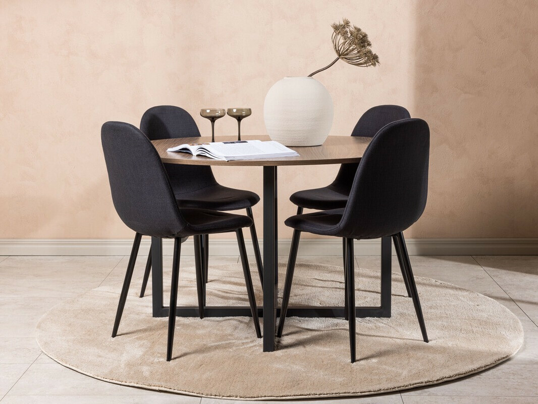 Valgomojo komplektas Dallas 4599 (Juoda)