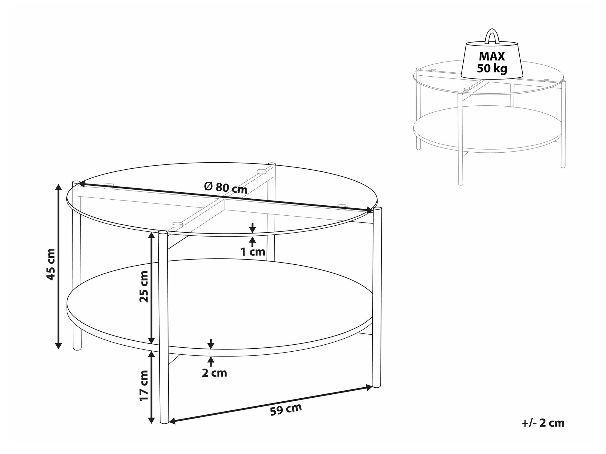 Žurnalinis staliukas Berwyn 2275 (Sidabrinė + Šviesus medis)