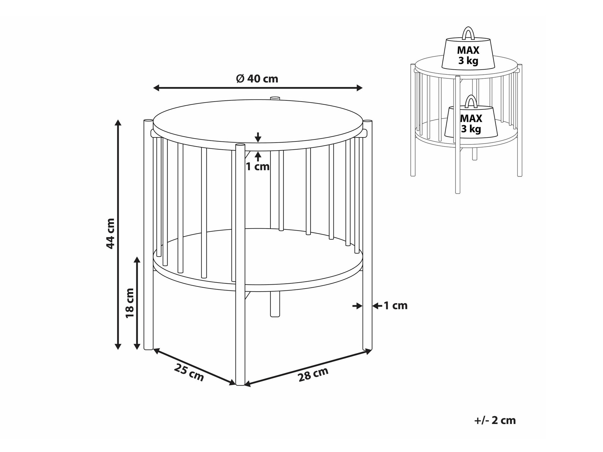 Šoninis staliukas Berwyn 2284