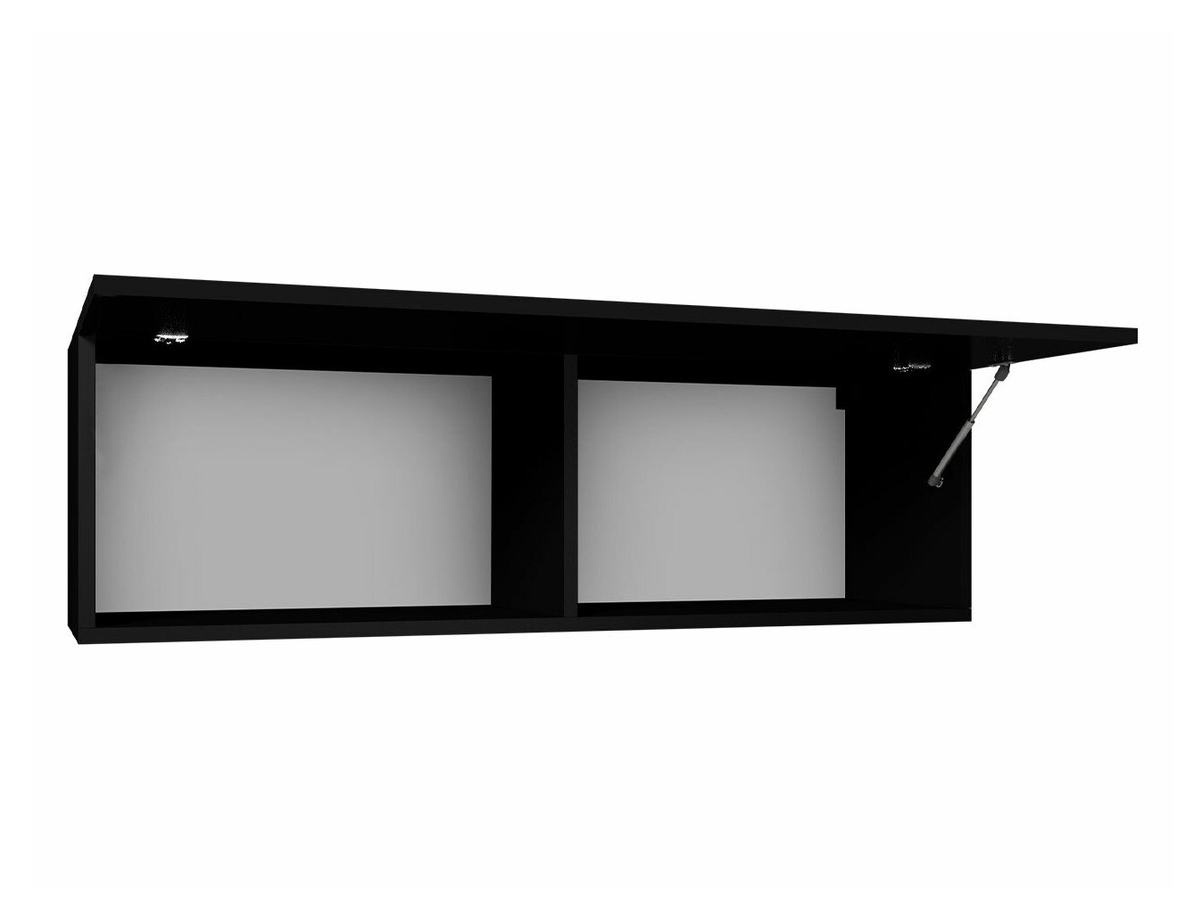 Pakabinama spintelė Tivdalu 101 (Juoda + Blizgi juoda)