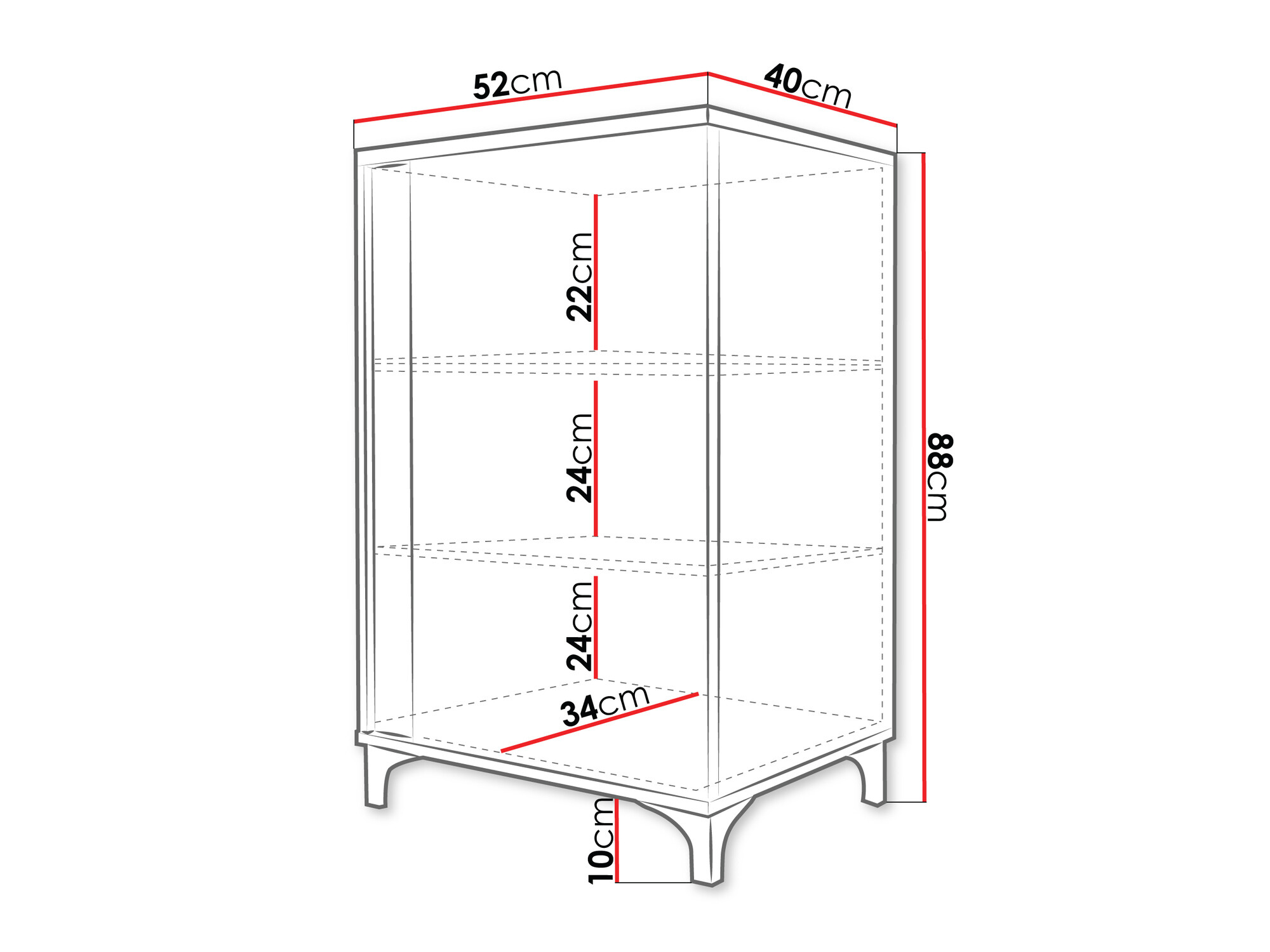 Spintelė Florem I (Balta + Blizgi balta + Šviesus medis)