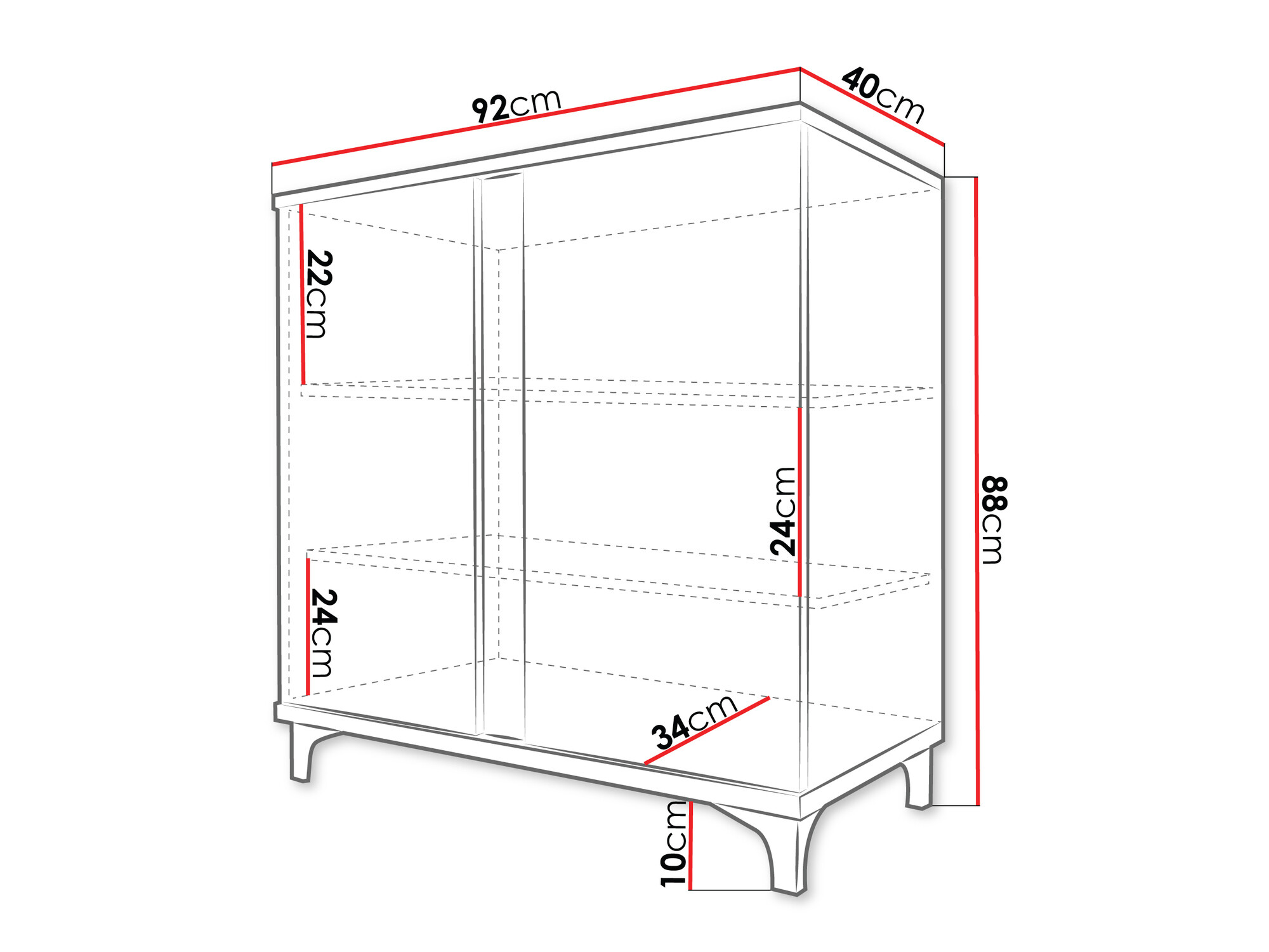 Spintelė Florem II (Balta + Blizgi balta + Šviesus medis)