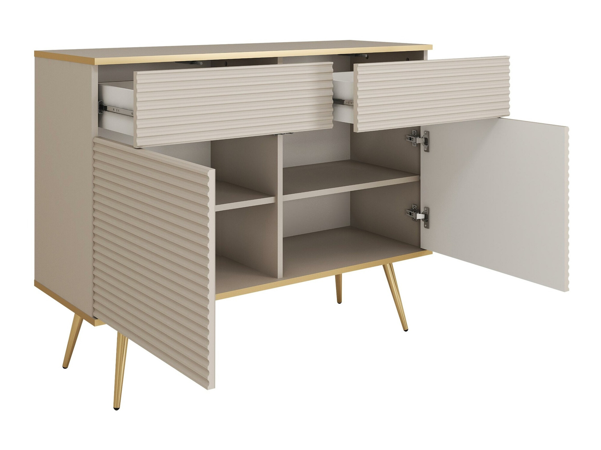 Komoda Felduno 105 (Juoda + Auksinė)