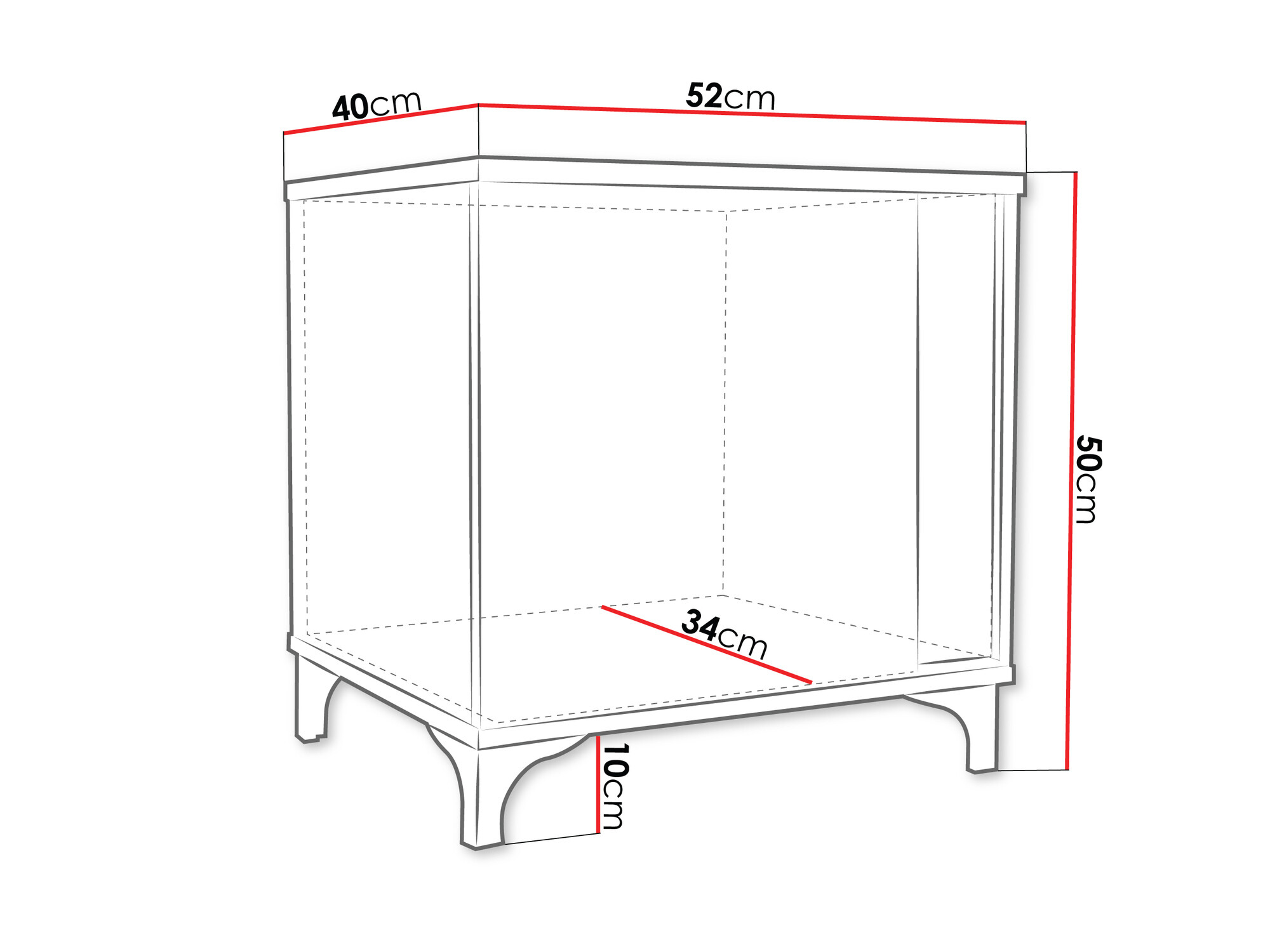 Naktinis staliukas Florem I (Balta + Blizgi balta + Šviesus medis)