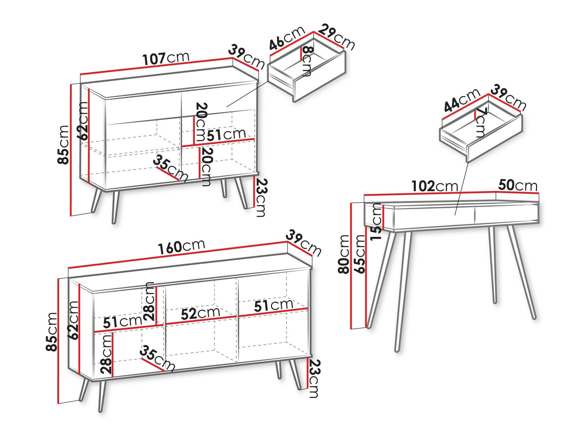 Svetainės komplektas Felduno 107 (Juoda + Auksinė)