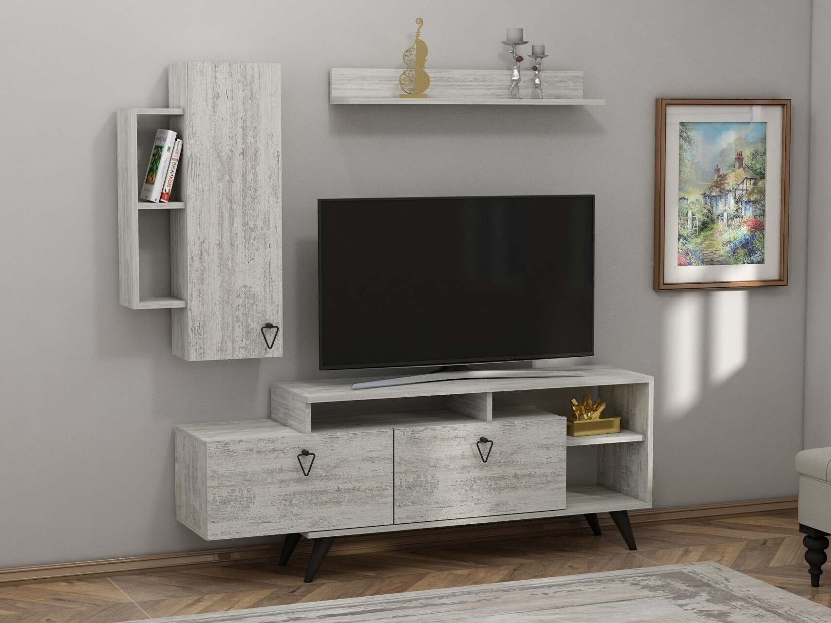 Svetainės komplektas Kailua 2294 (Pilka)