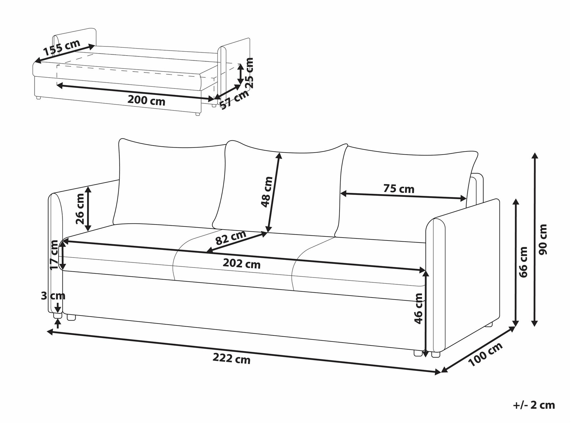 Sofa lova Berwyn 2328 (Taupe)