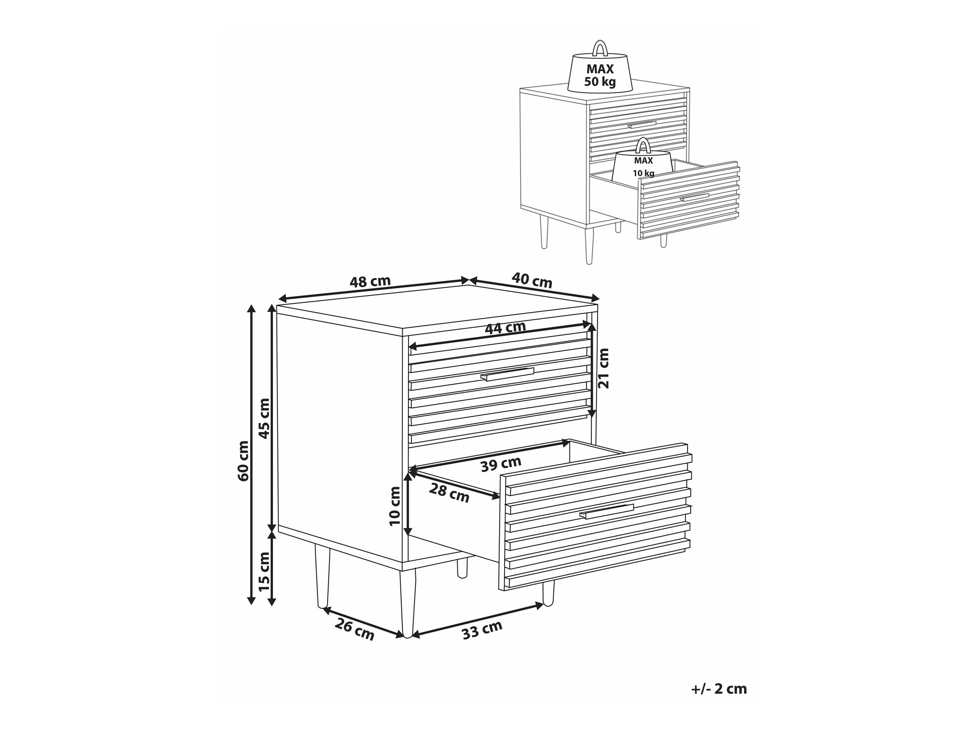 Naktinis staliukas Berwyn 2338
