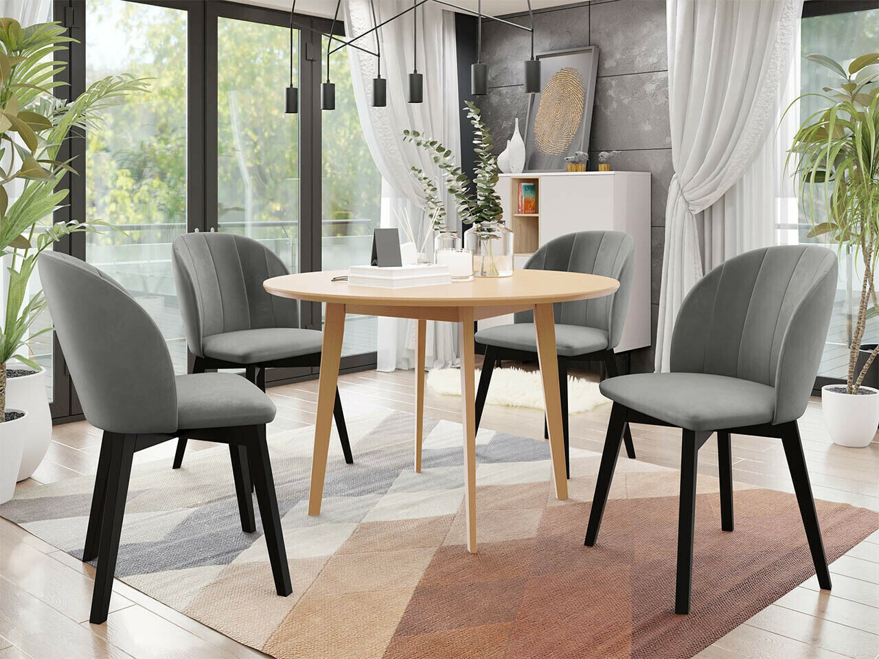 Valgomojo komplektas Racine 136 (Ruda)