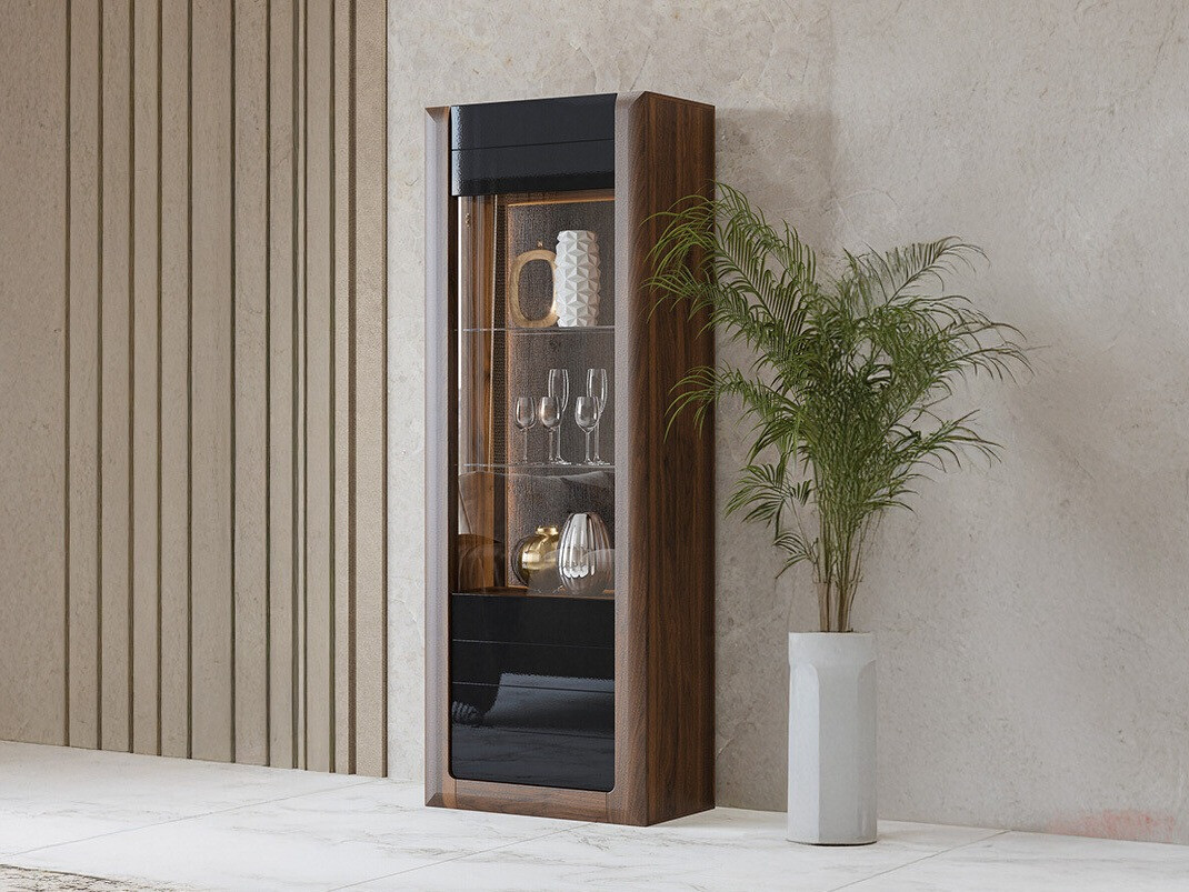 Lentyna Sovera 101 (Riešutas + Blizgi juoda)