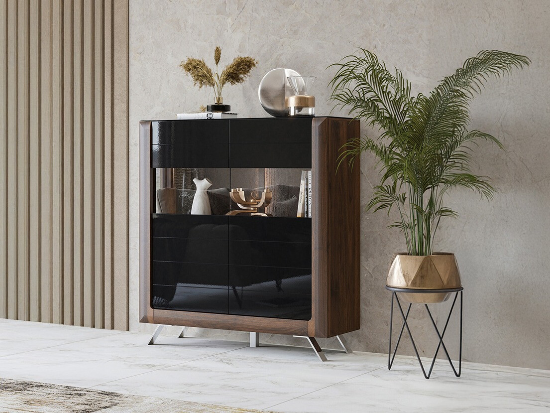 Lentyna Sovera 106 (Riešutas + Blizgi juoda)