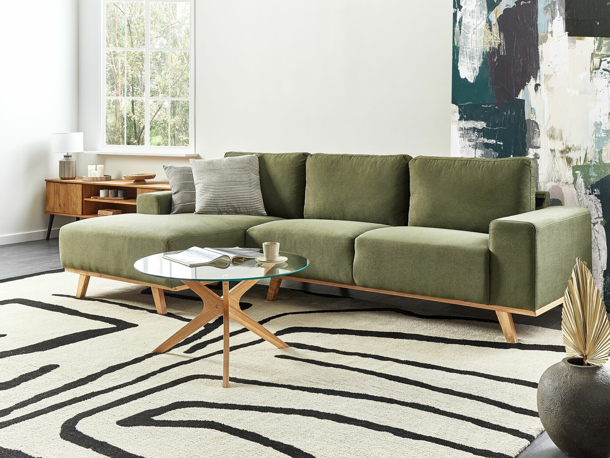 Minkštas kampas Berwyn 2363 (Žalia)