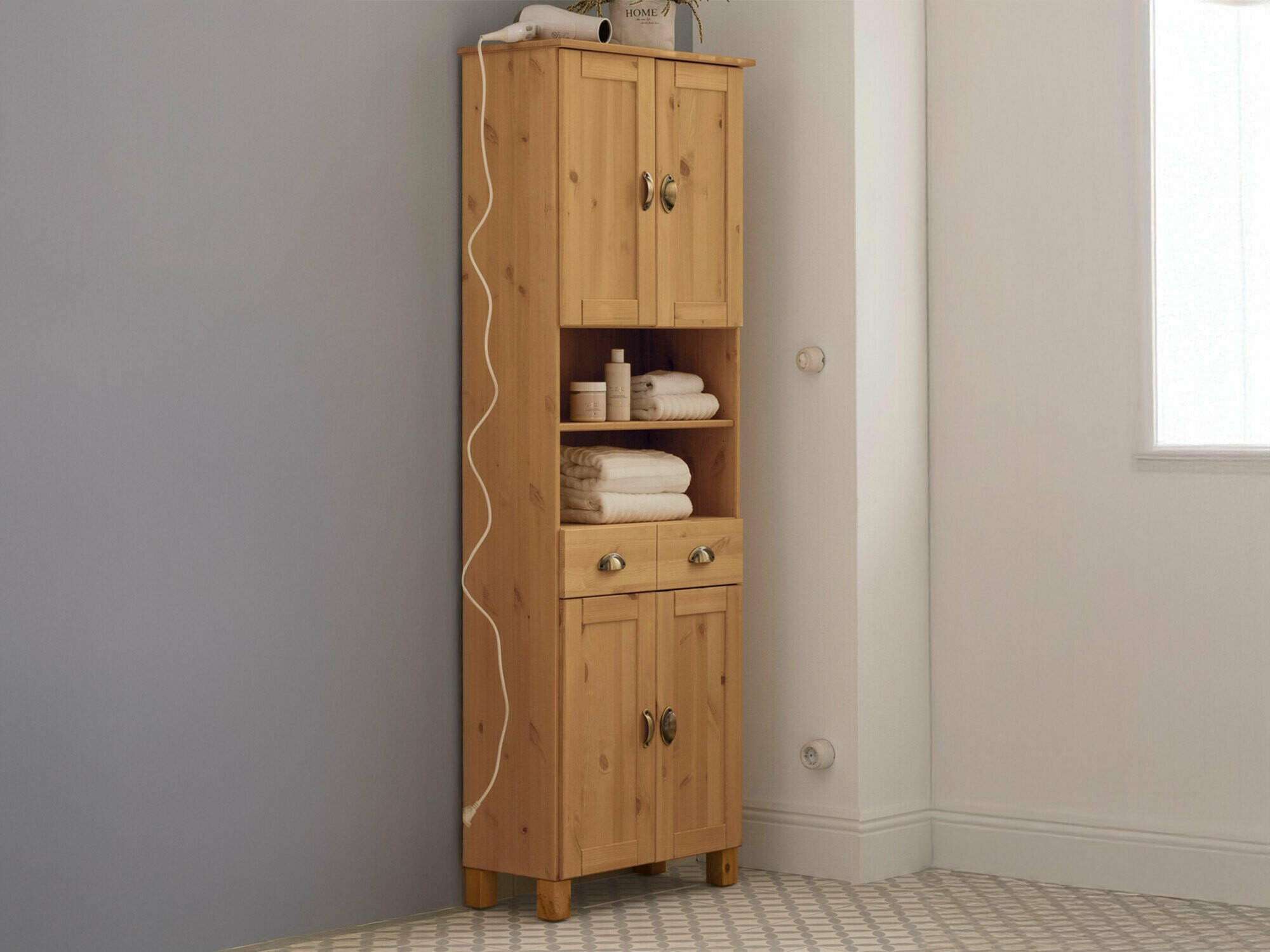 Pastatoma vonios spintelė Serelbu 106 (Šviesi ruda)