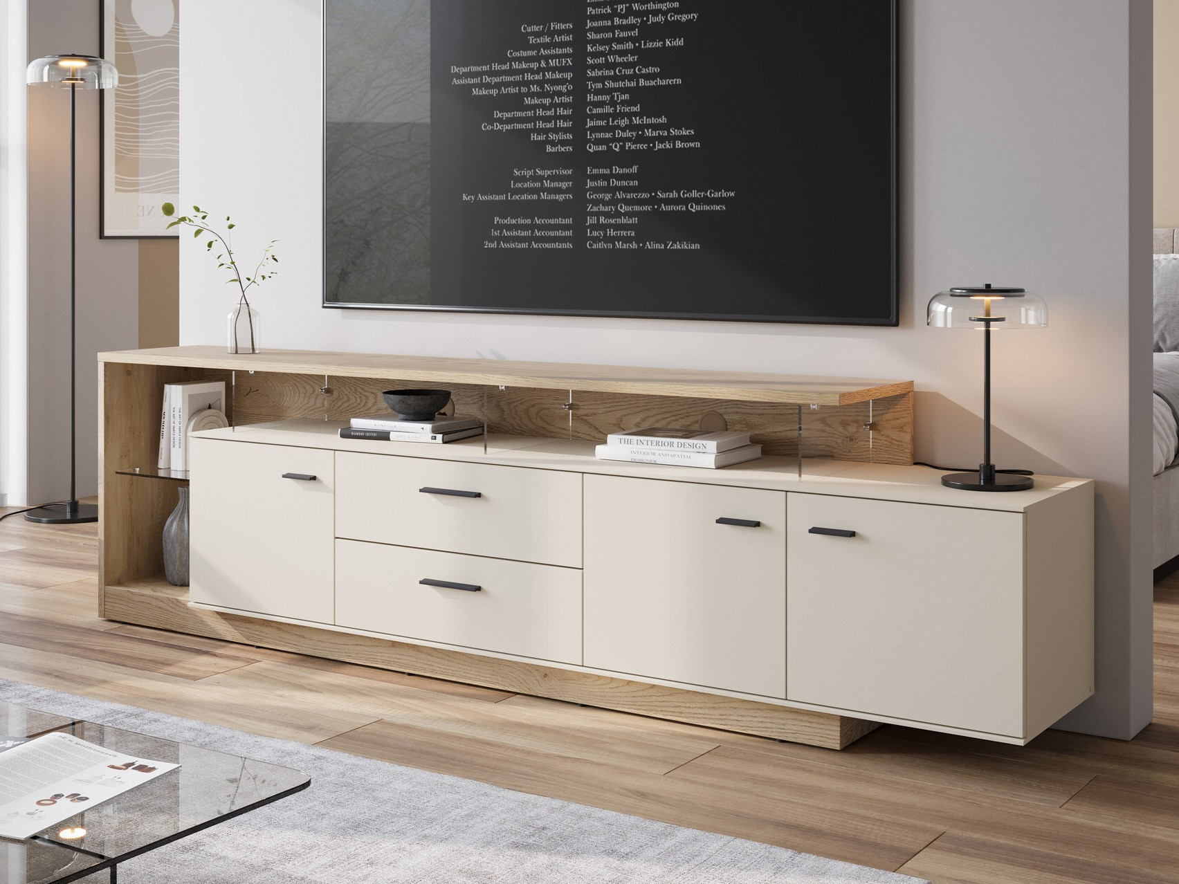 TV staliukas Ontario 138 (Sonomos ąžuolas + Kašmyras)