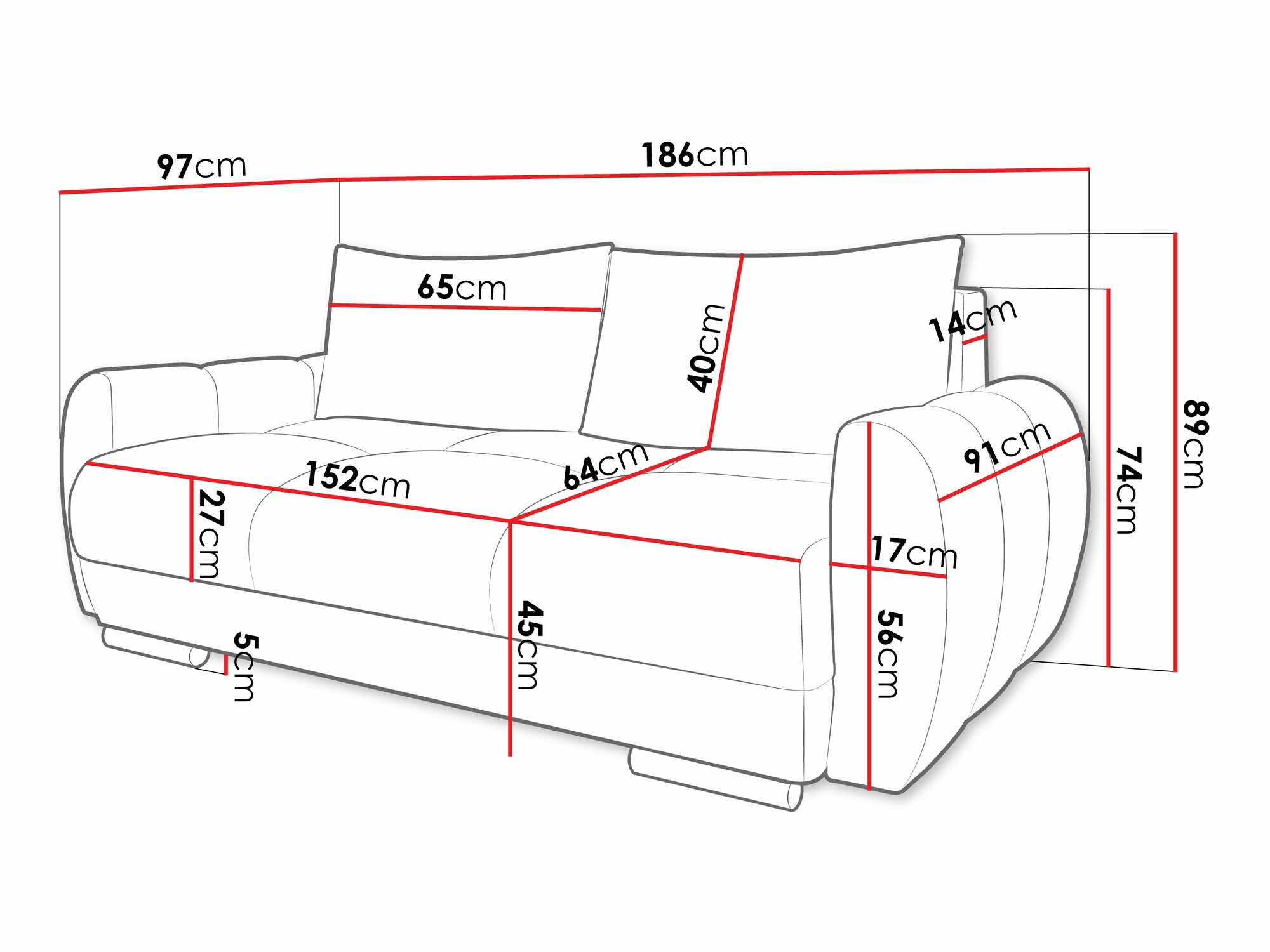 Sofa Signis II (Velo 627)