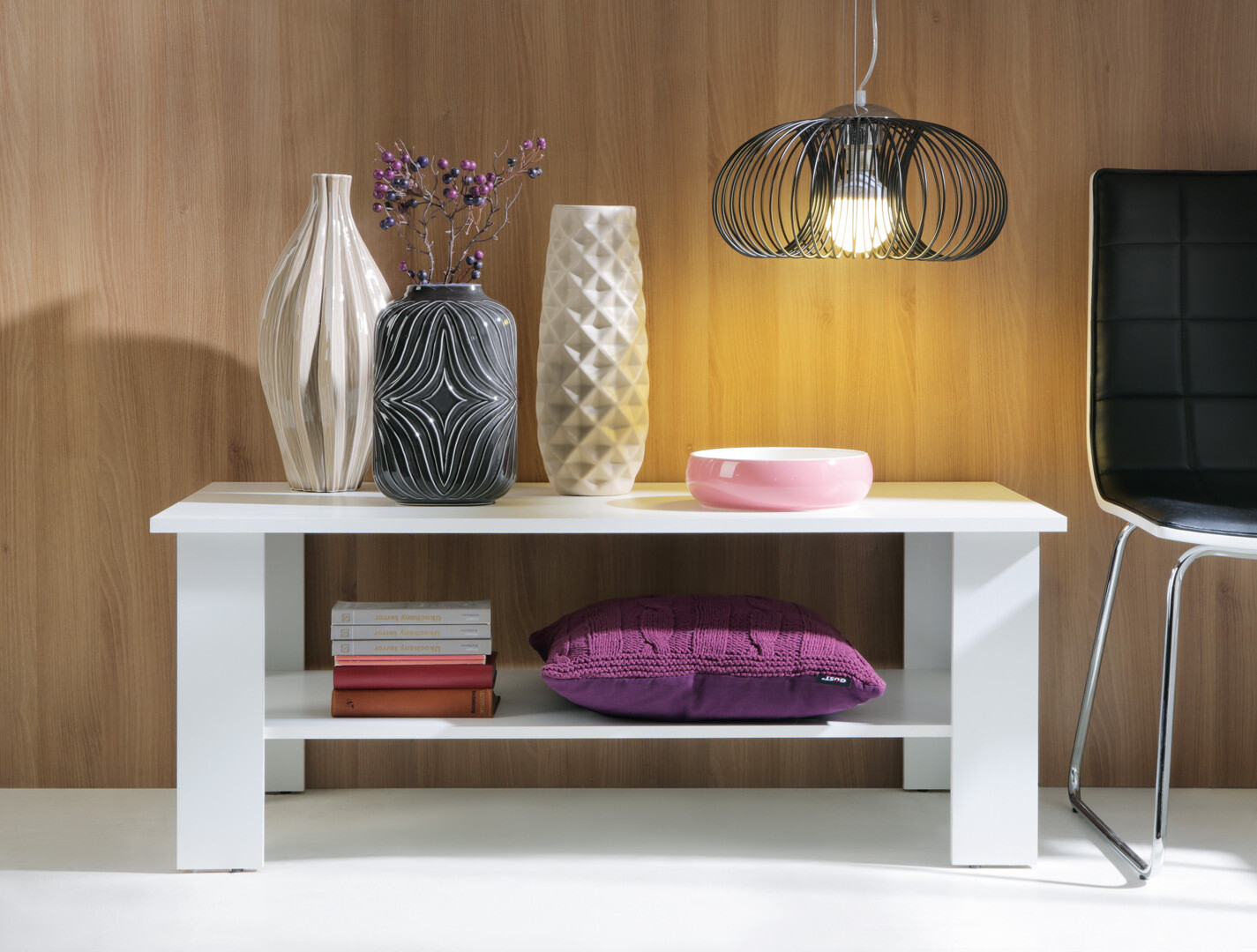 Žurnalinis staliukas Novsore 110 (Balta)