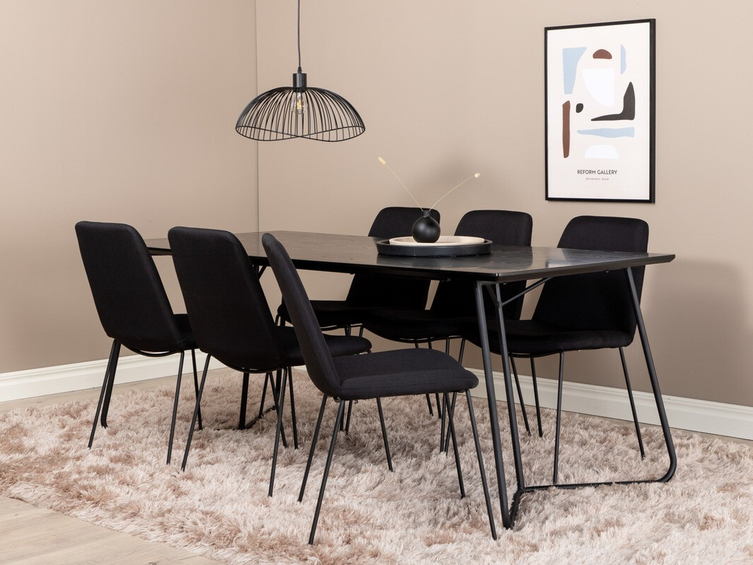 Valgomojo komplektas Dallas 3039 (Juoda)