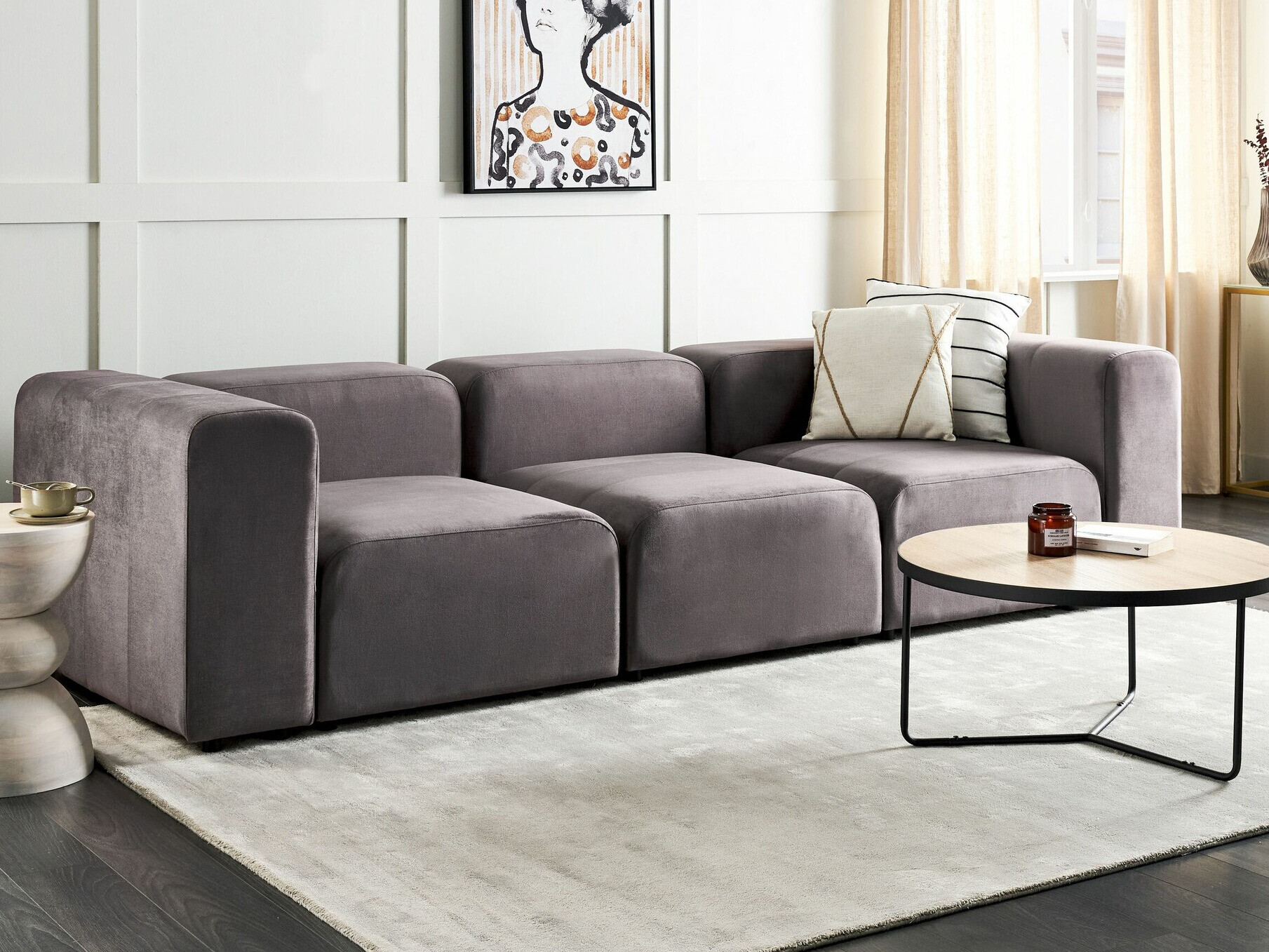 Modulinė sofa Balcoro 104 (Tamsi pilka)