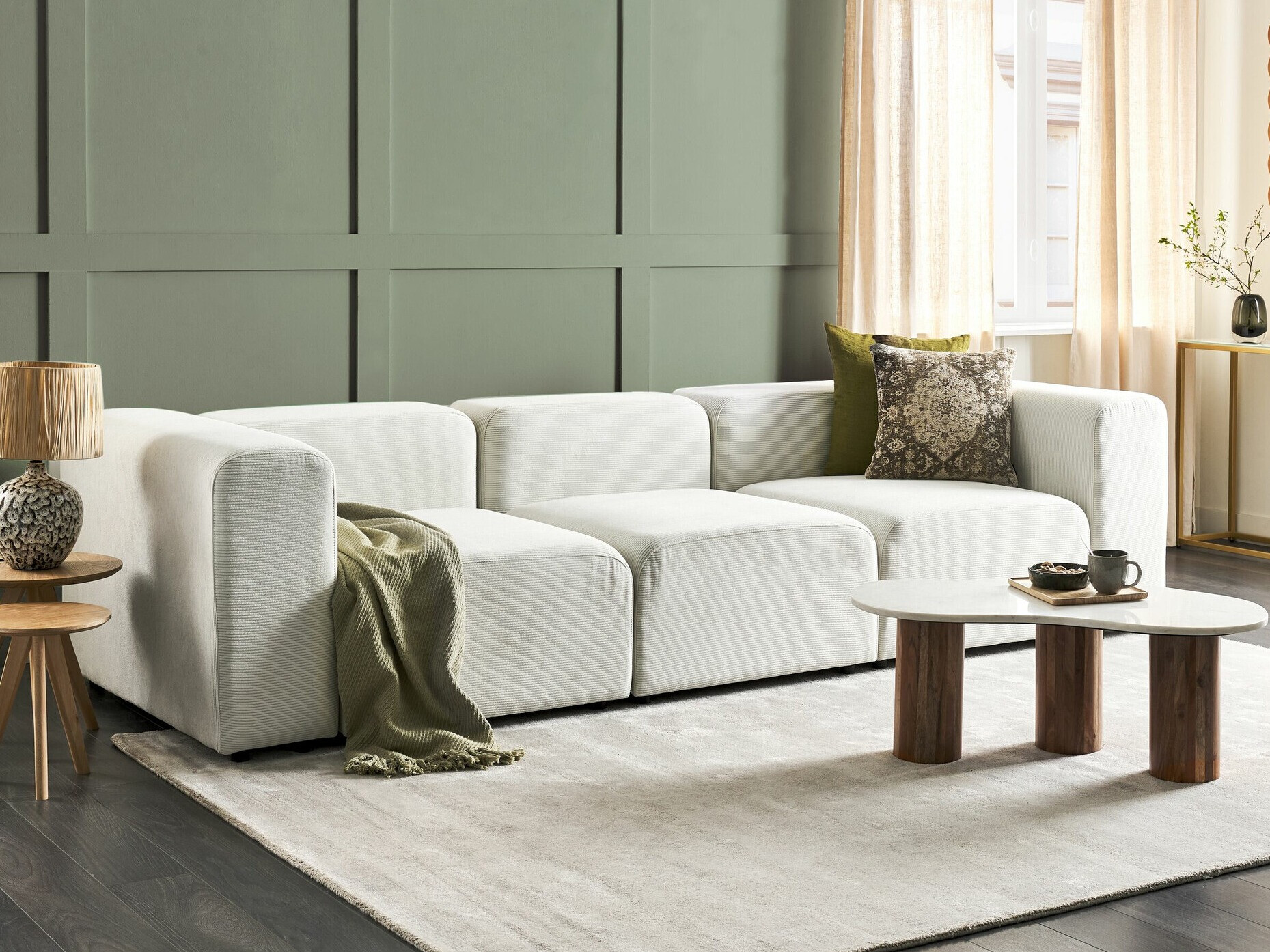 Modulinė sofa Balcoro 105 (Kreminė)