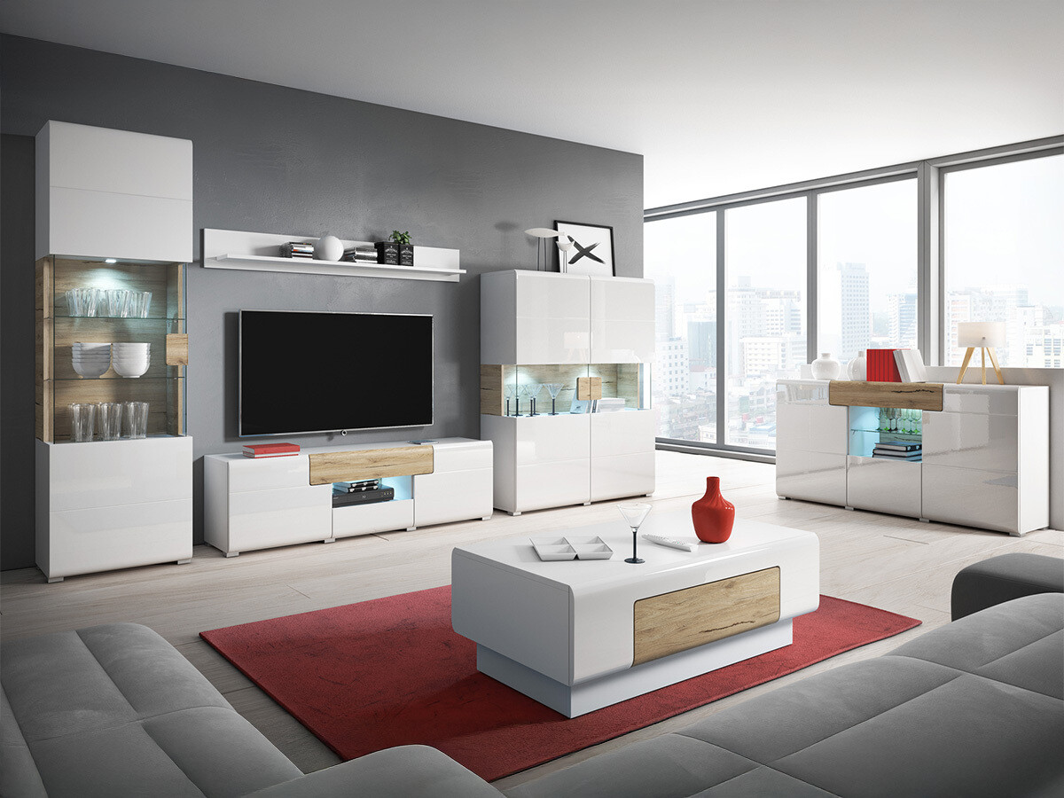 Lentyna Torsone 103 (Balta + Blizgi balta + San Remo ąžuolas)