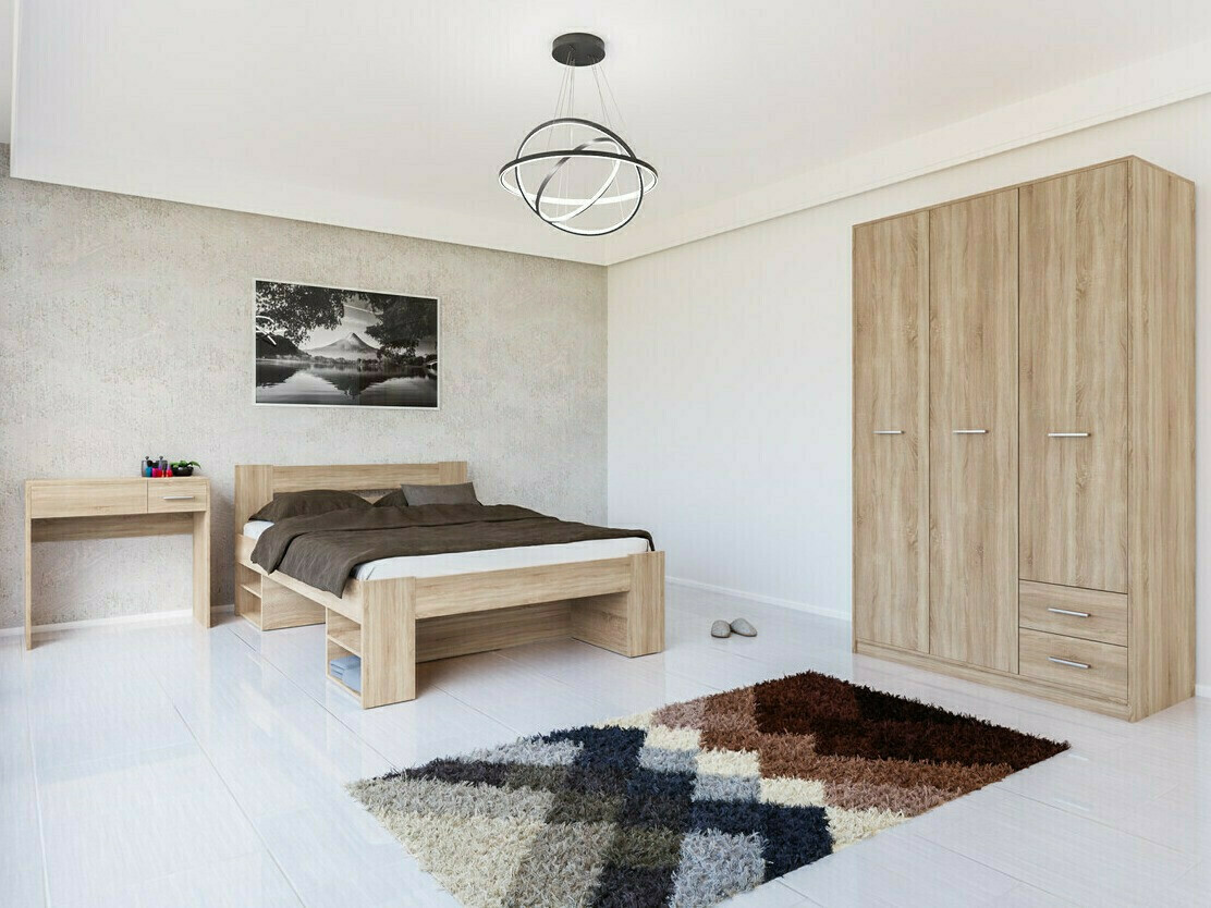 Miegamojo komplektas Novsore 144 (Sonomos ąžuolas)