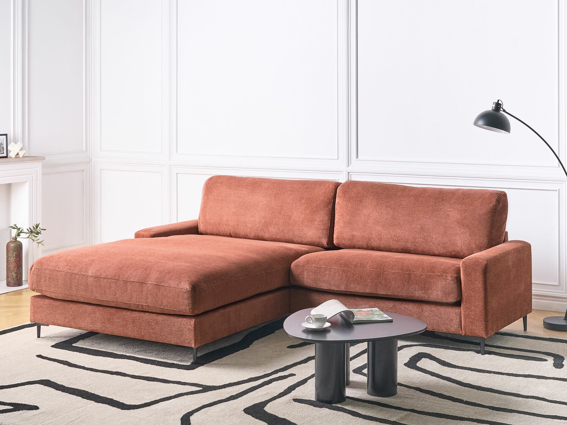 Minkštas kampas Berwyn 2398 (Raudona)