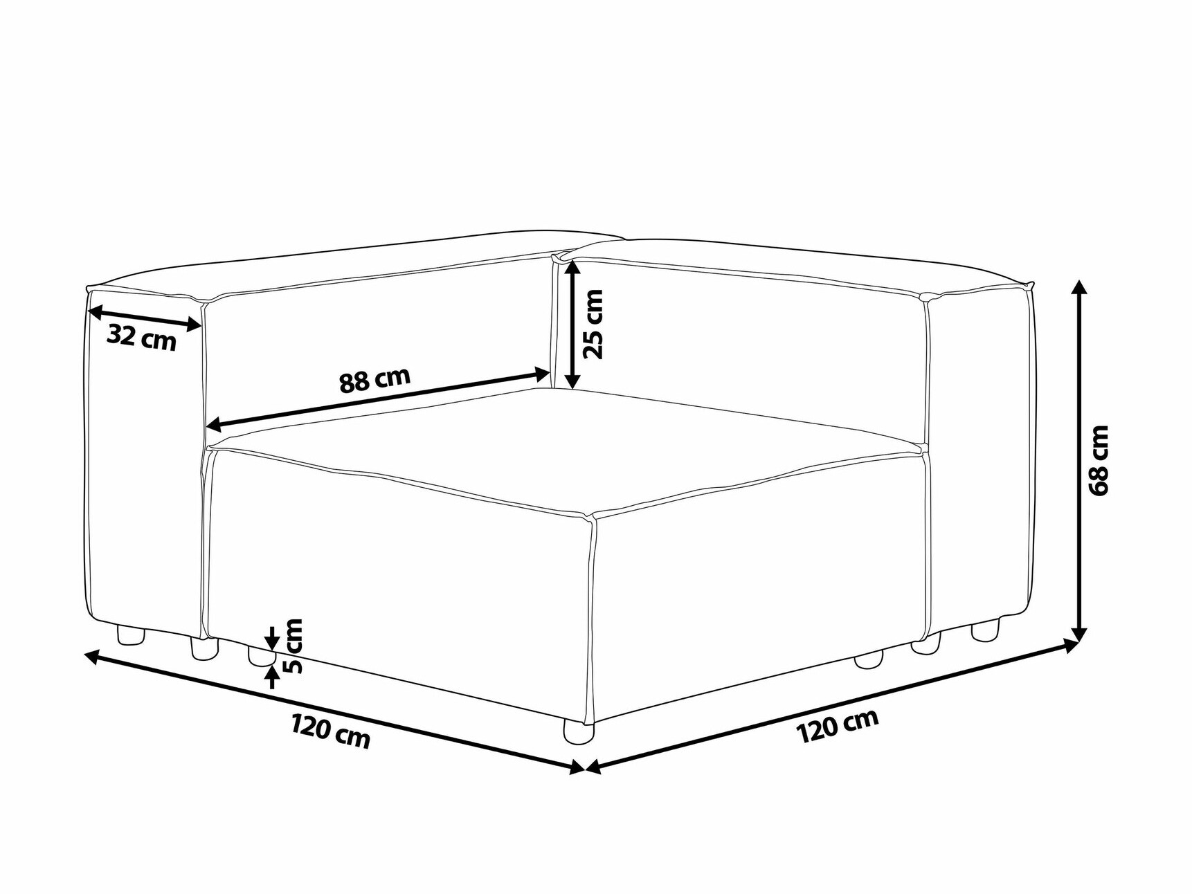 Modulinė sėdimoji dalis Serophi 101 (Žalia)