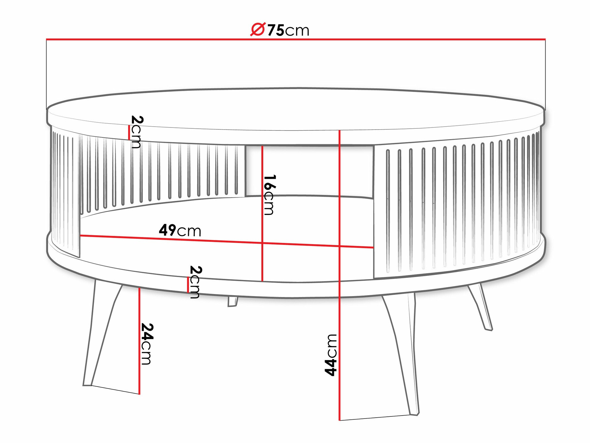 Žurnalinis staliukas Sordore 104 (Rožinė + Juoda)