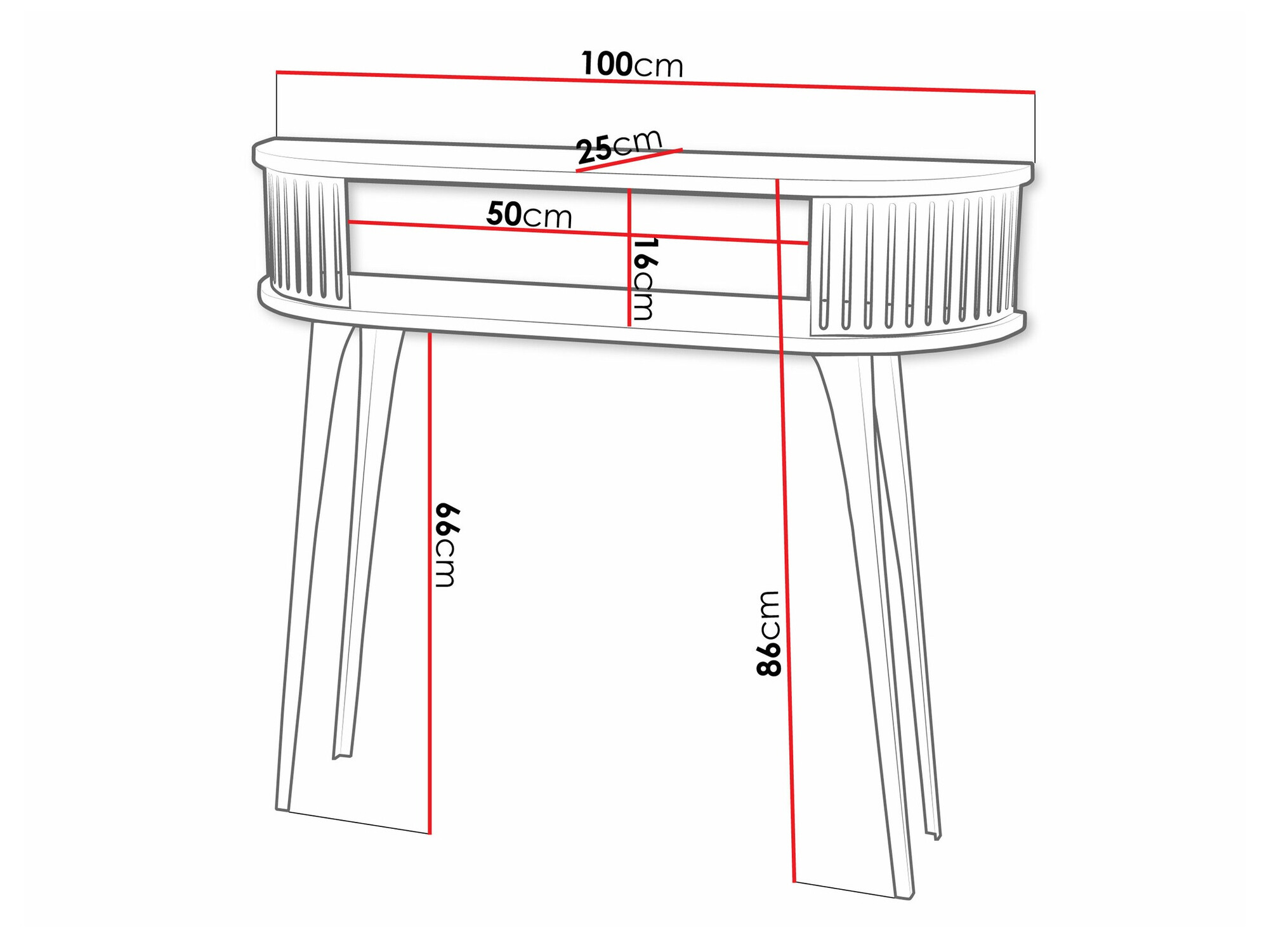 Konsolė Sordore 111 (Juoda + Balta)