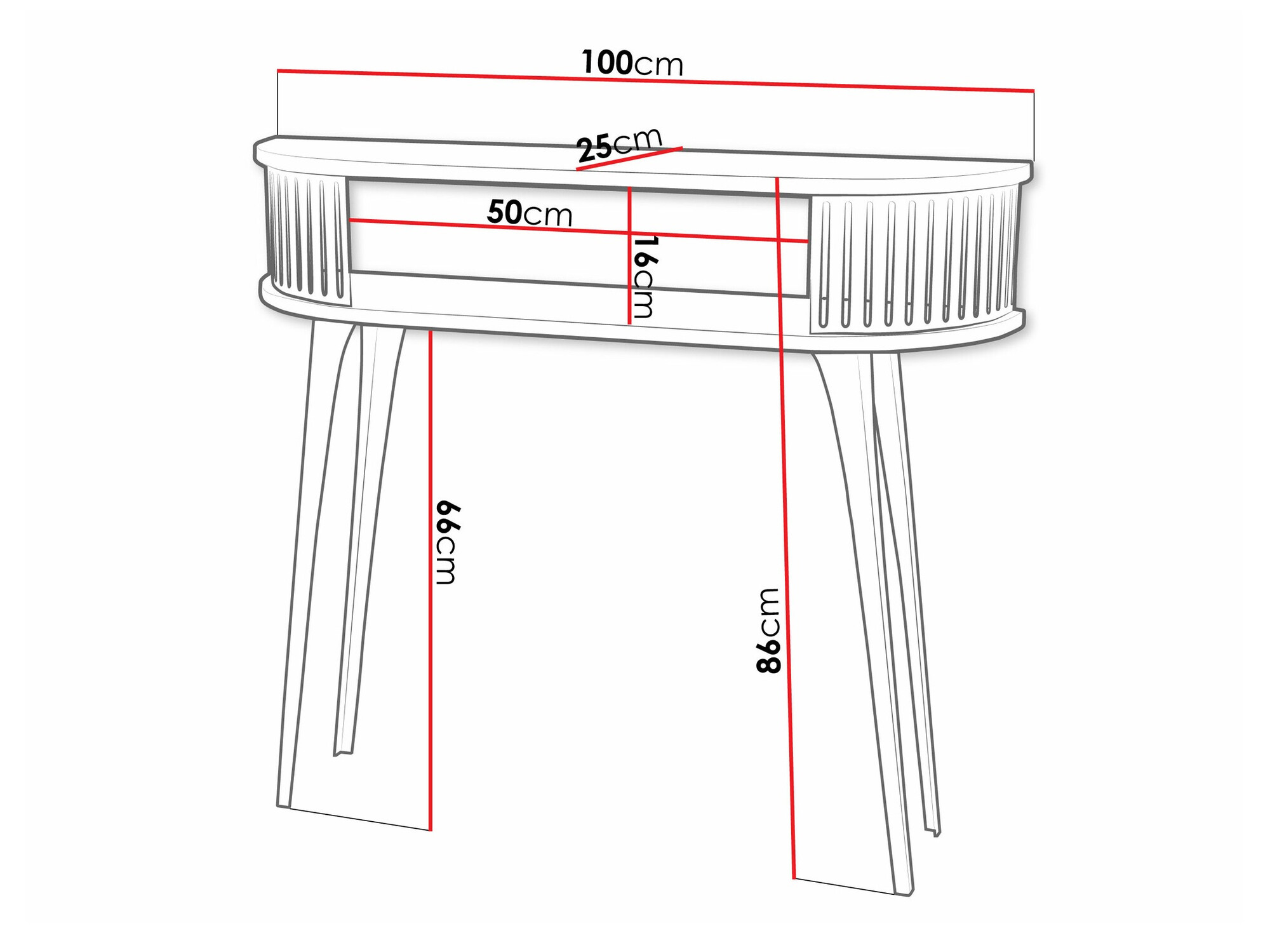 Konsolė Vitum I (Auksinė + Balta)