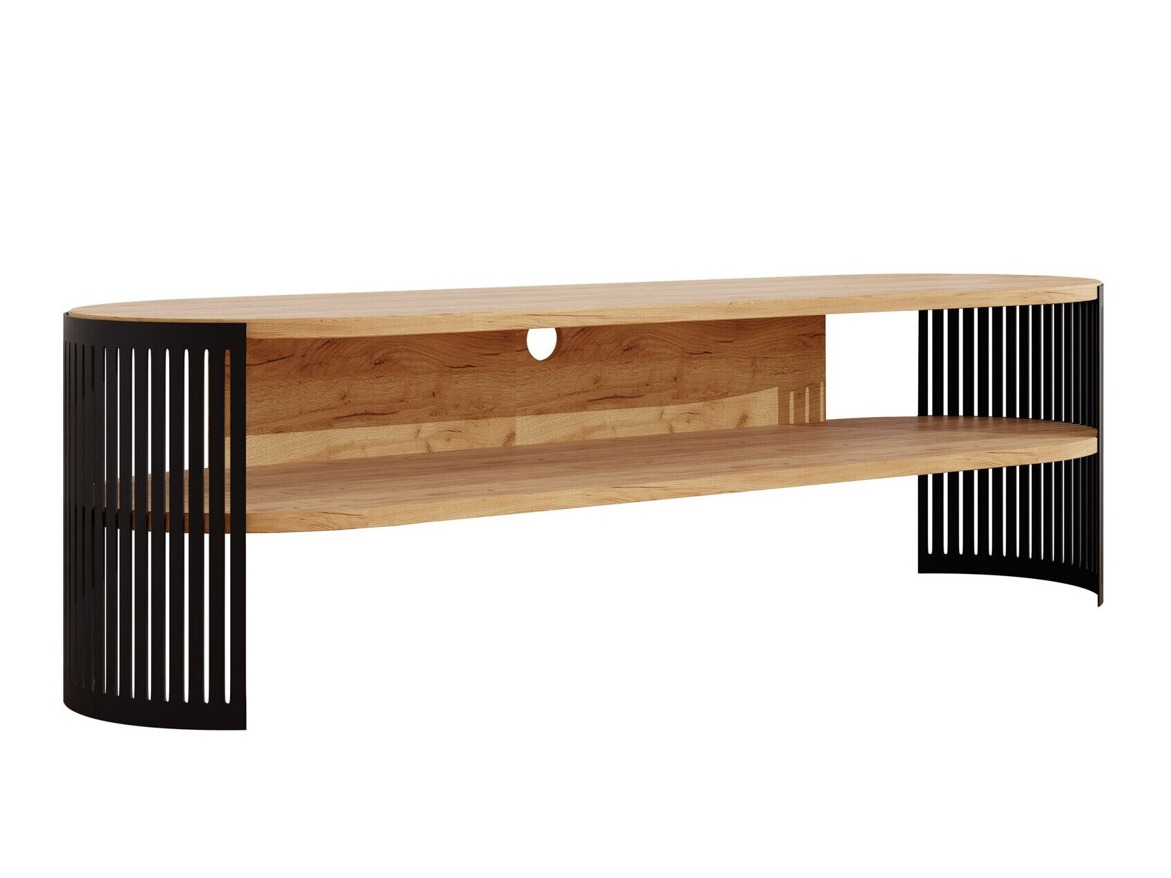 TV staliukas Civer (Juoda + Craft auksinis ąžuolas)